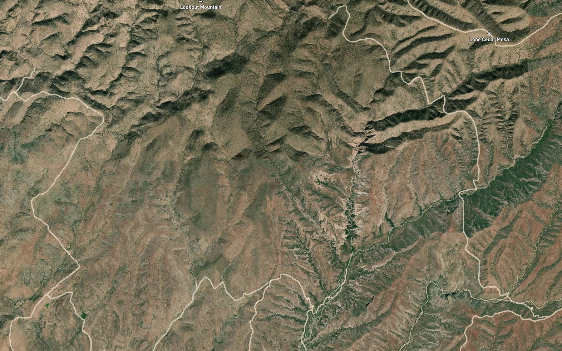 Satellite map of the John Spring
