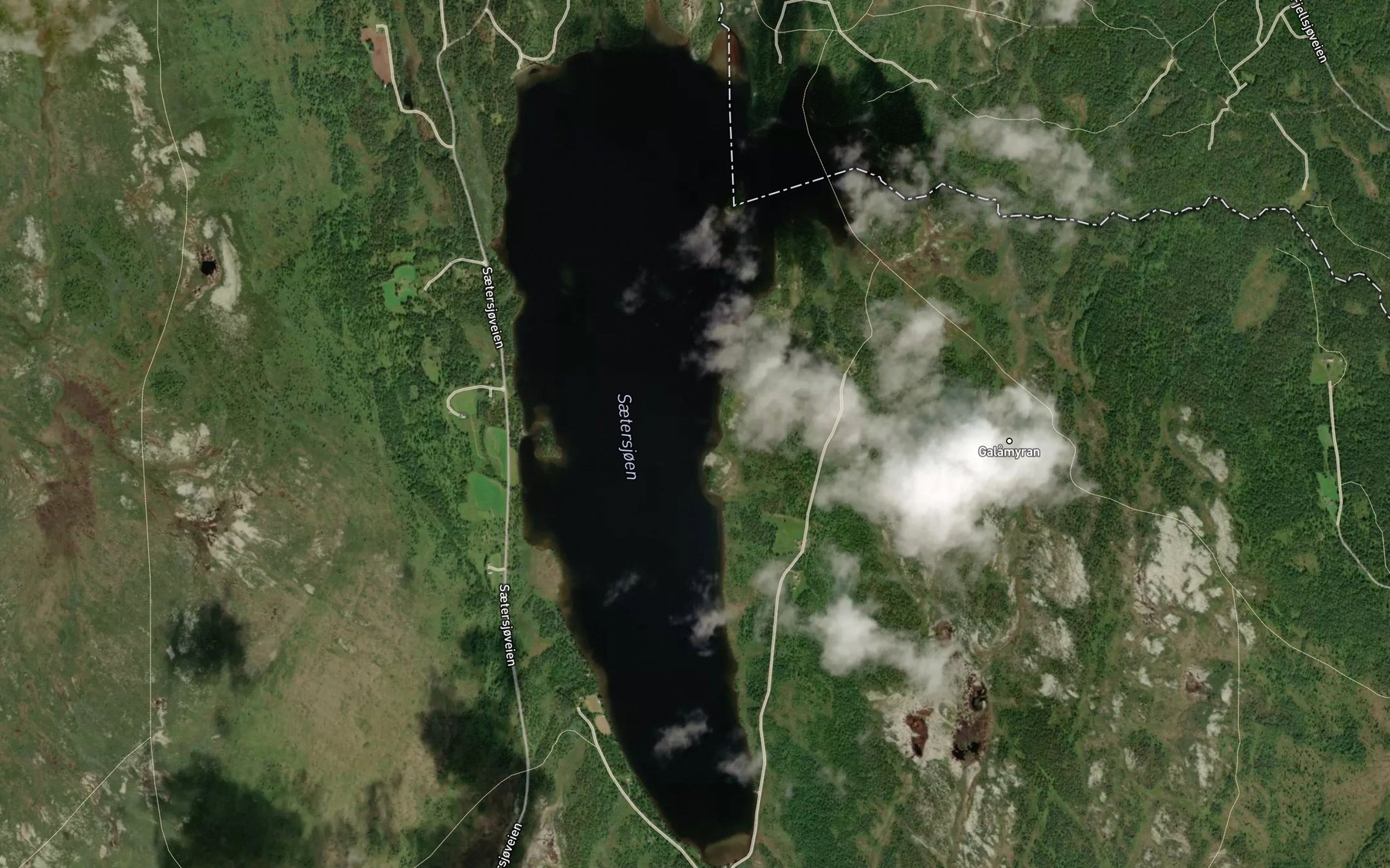 Satellite map of the Saetersjoen