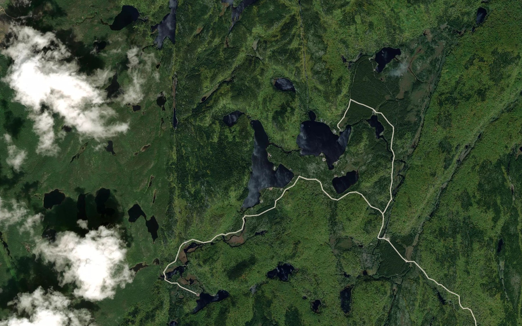 Satellite map of the Lac des Mechins