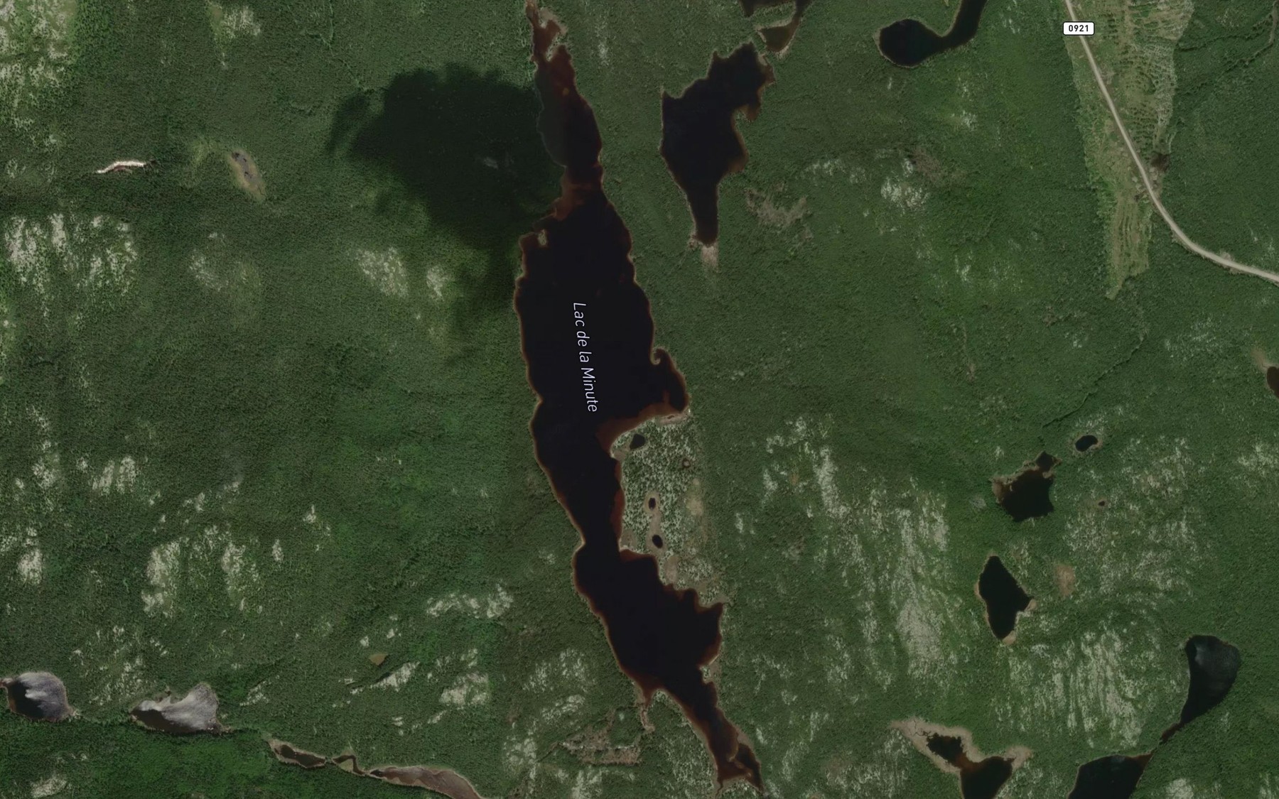 Satellite map of the Lac de la Minute