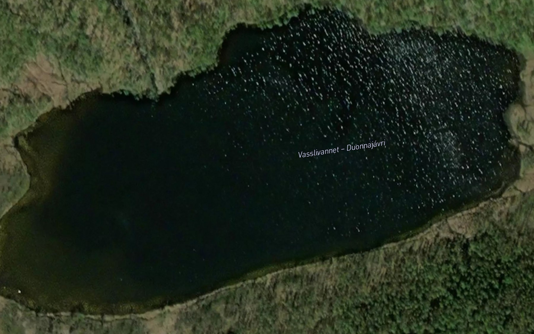 Satellite map of the Duonnajavri