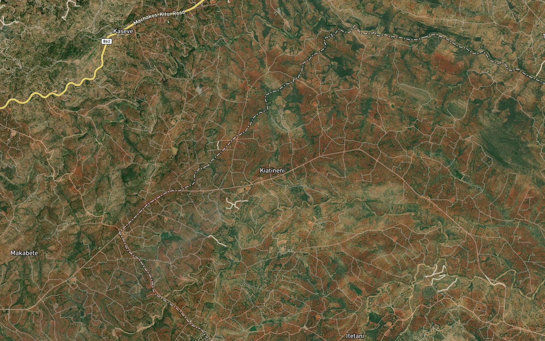 Satellite map of the Iiani Dam