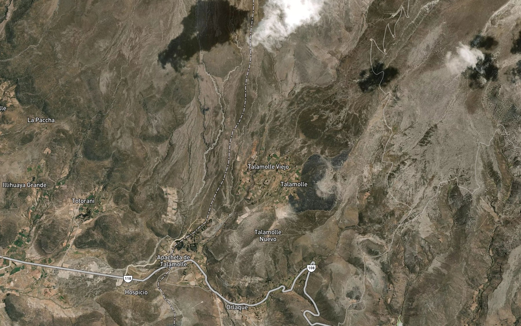 Satellite map of the Rio Pichu Pichu