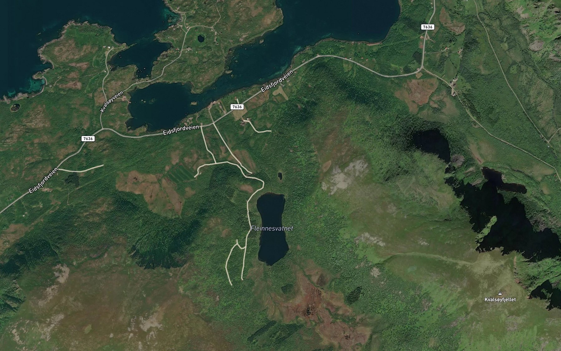 Satellite map of the Trolltjonna