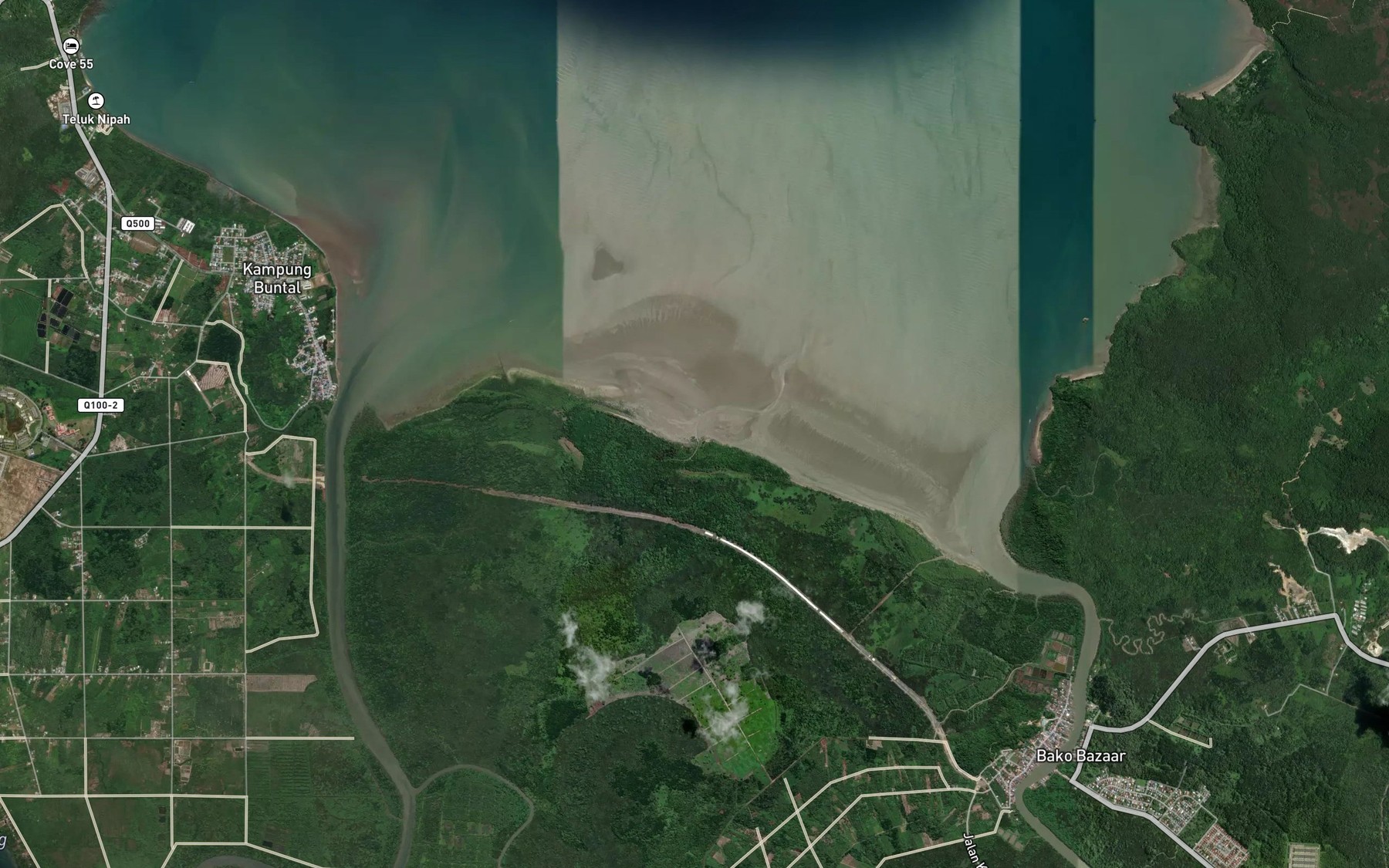 Satellite map of the Muara Tabo