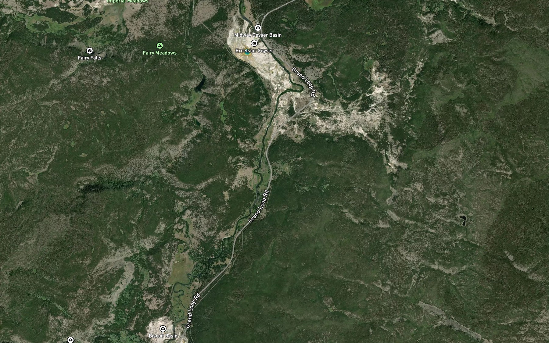Satellite map of the Midway Picnic Ground Springs