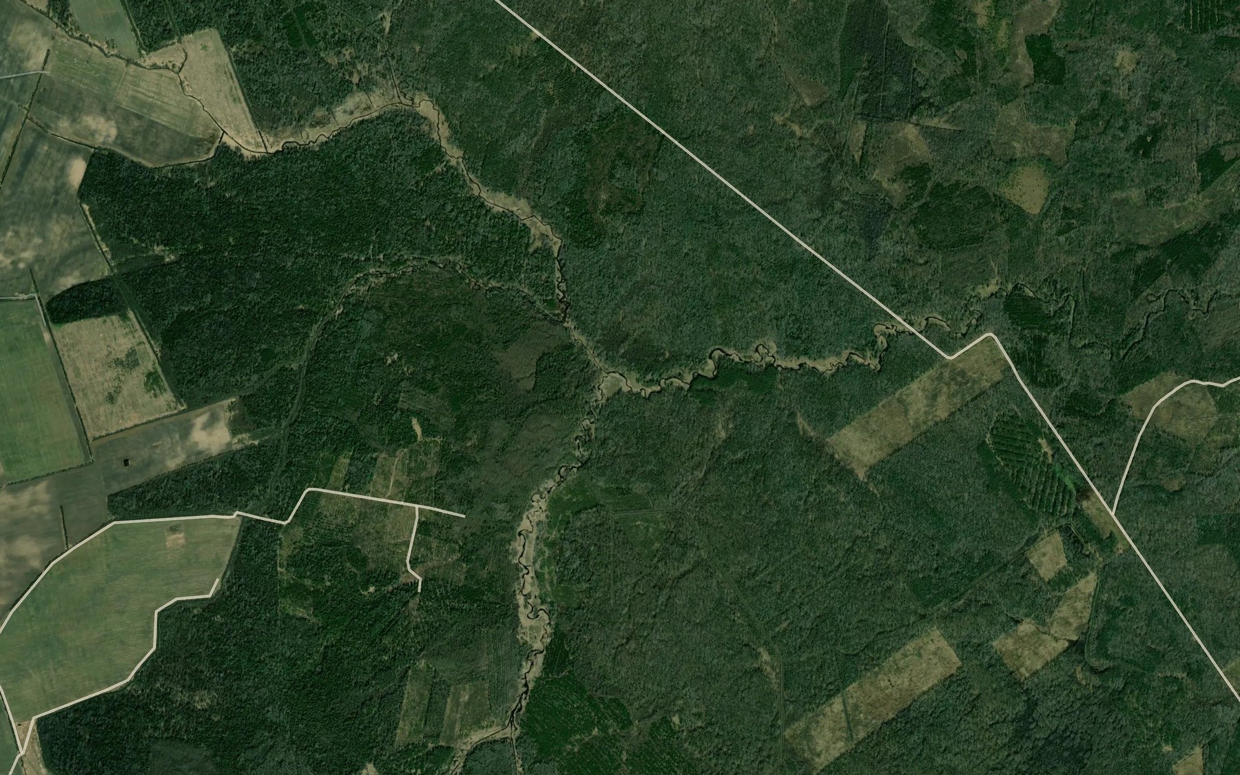 Satellite map of the Kamenka