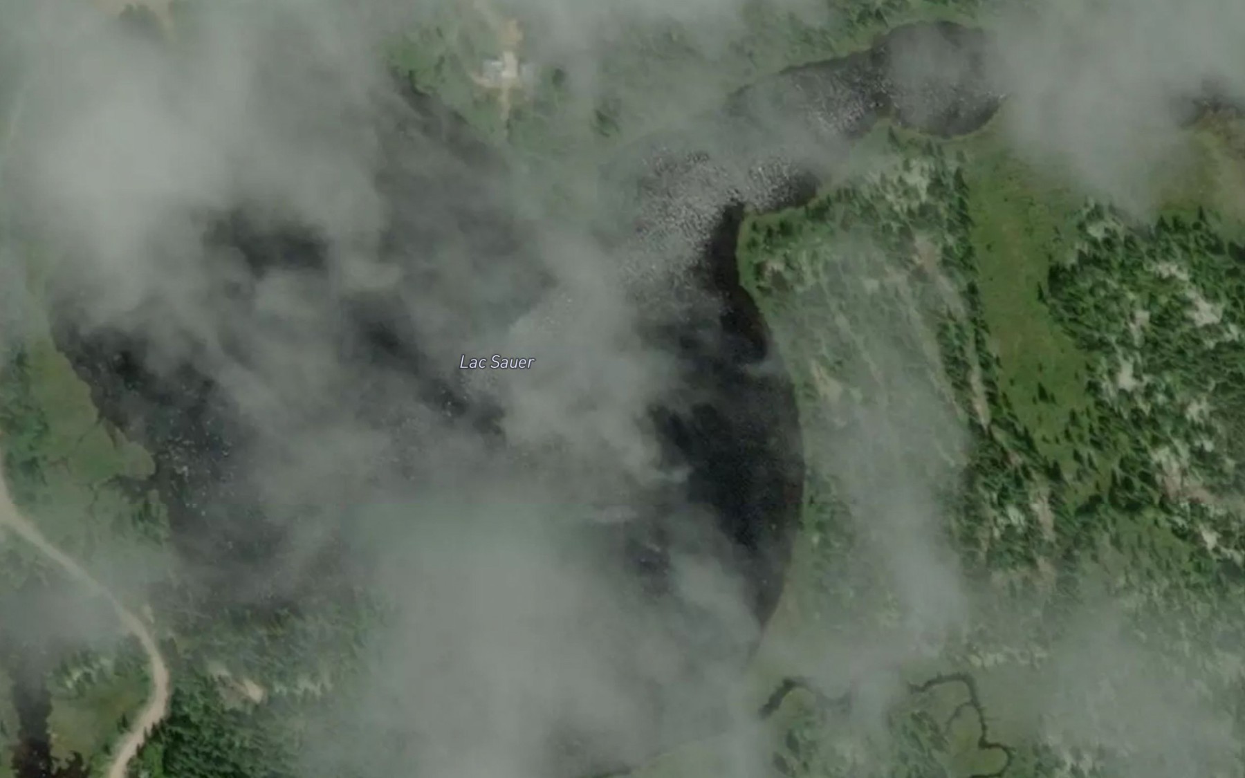 Satellite map of the Lac Sauer