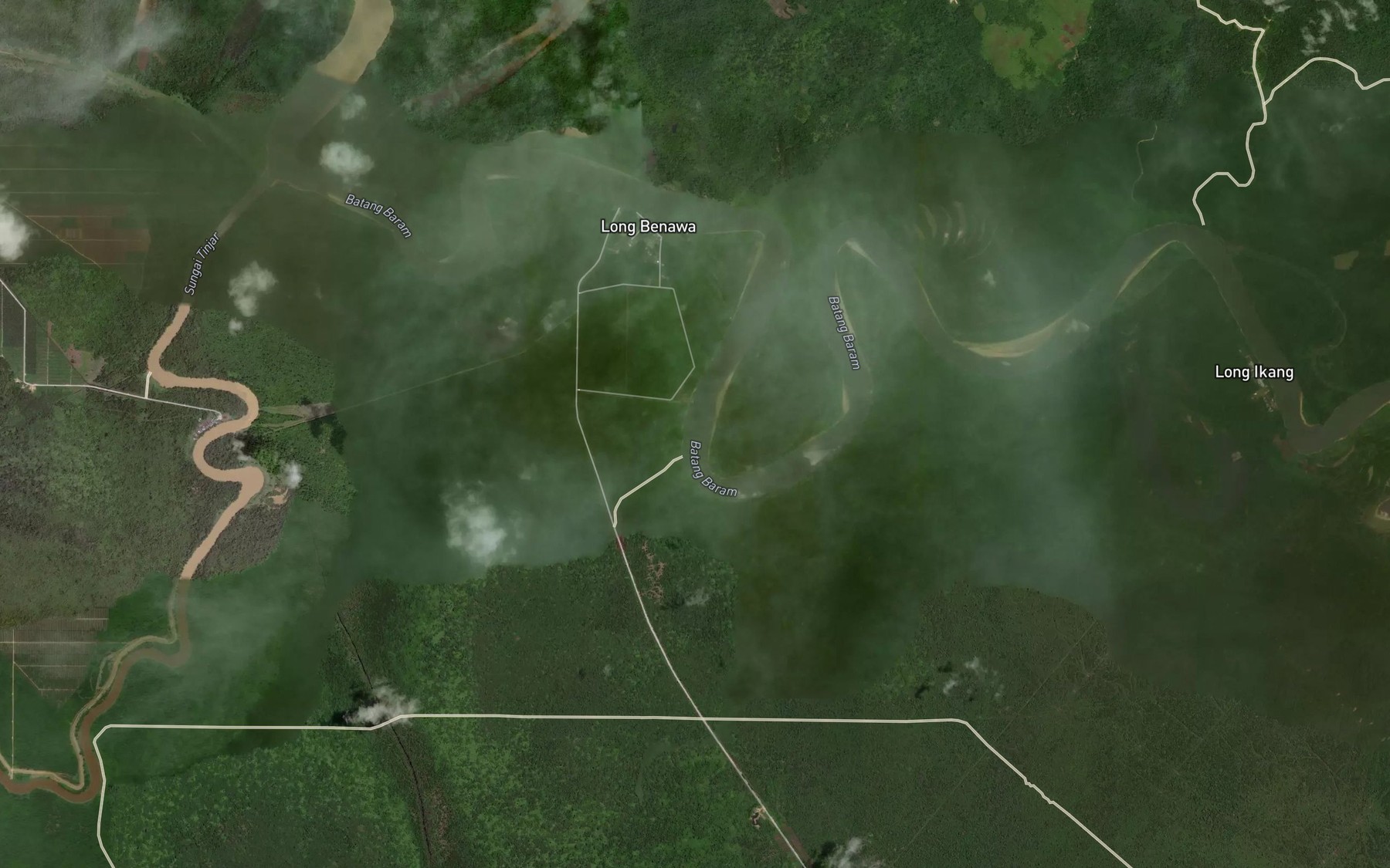 Satellite map of the Sungai Mujat