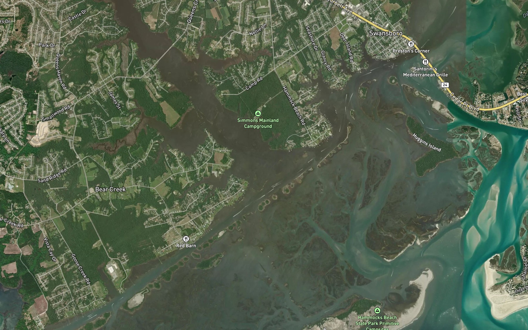 Satellite map of the Queen Creek