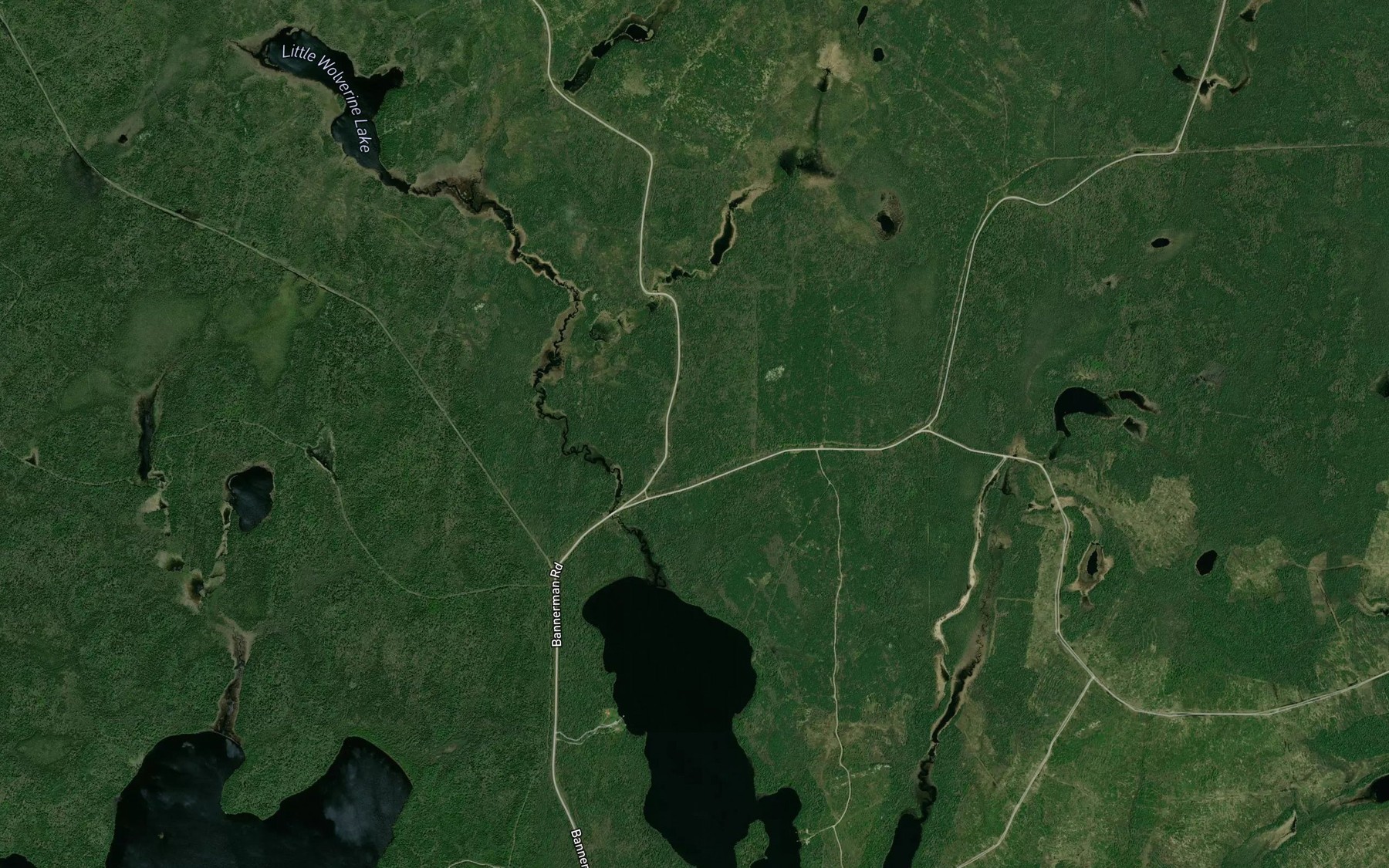 Satellite map of the Wolverine Creek