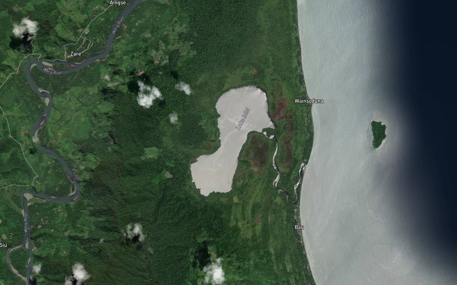 Satellite map of the Lake Inlet