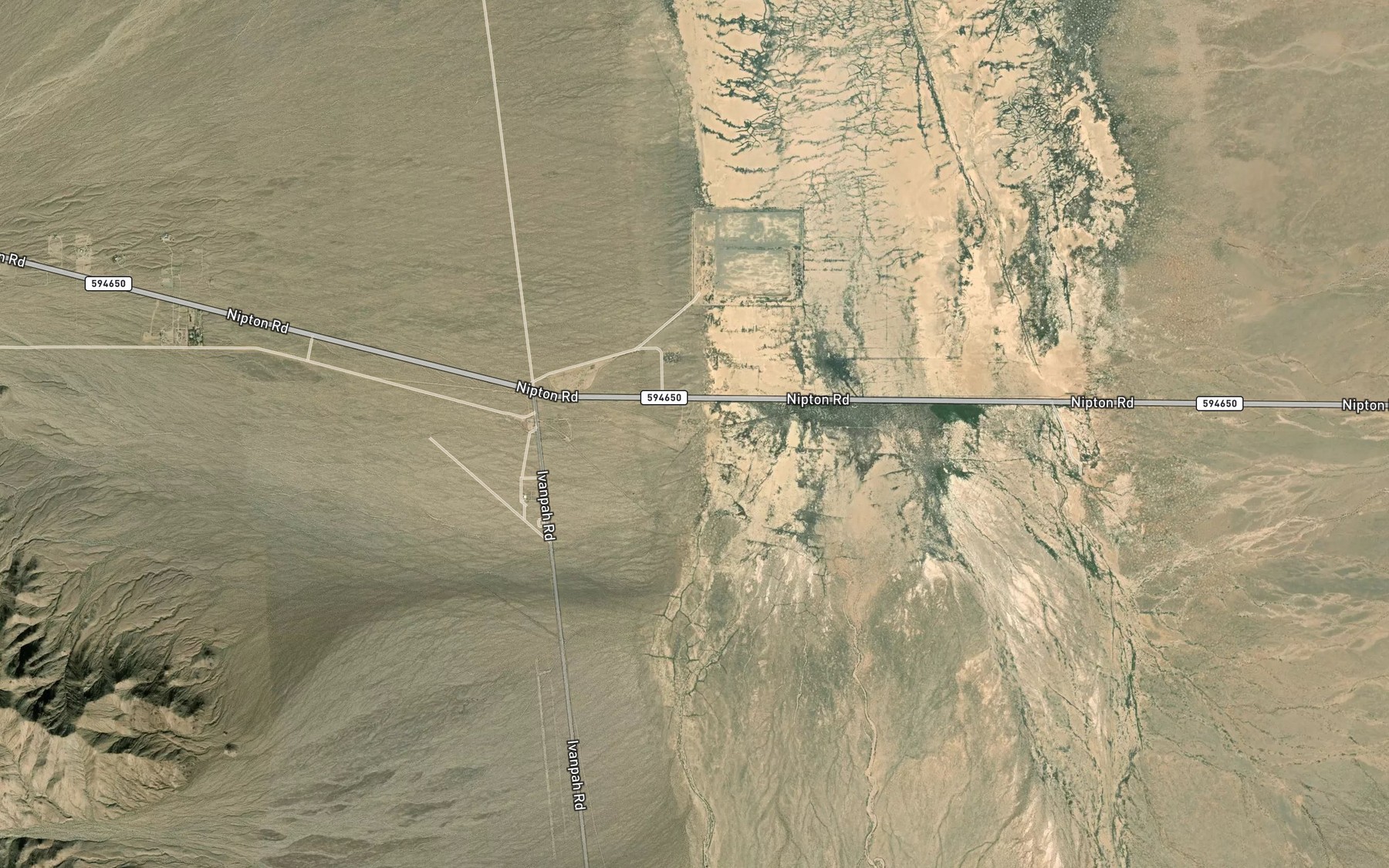 Satellite map of the Oro Wash