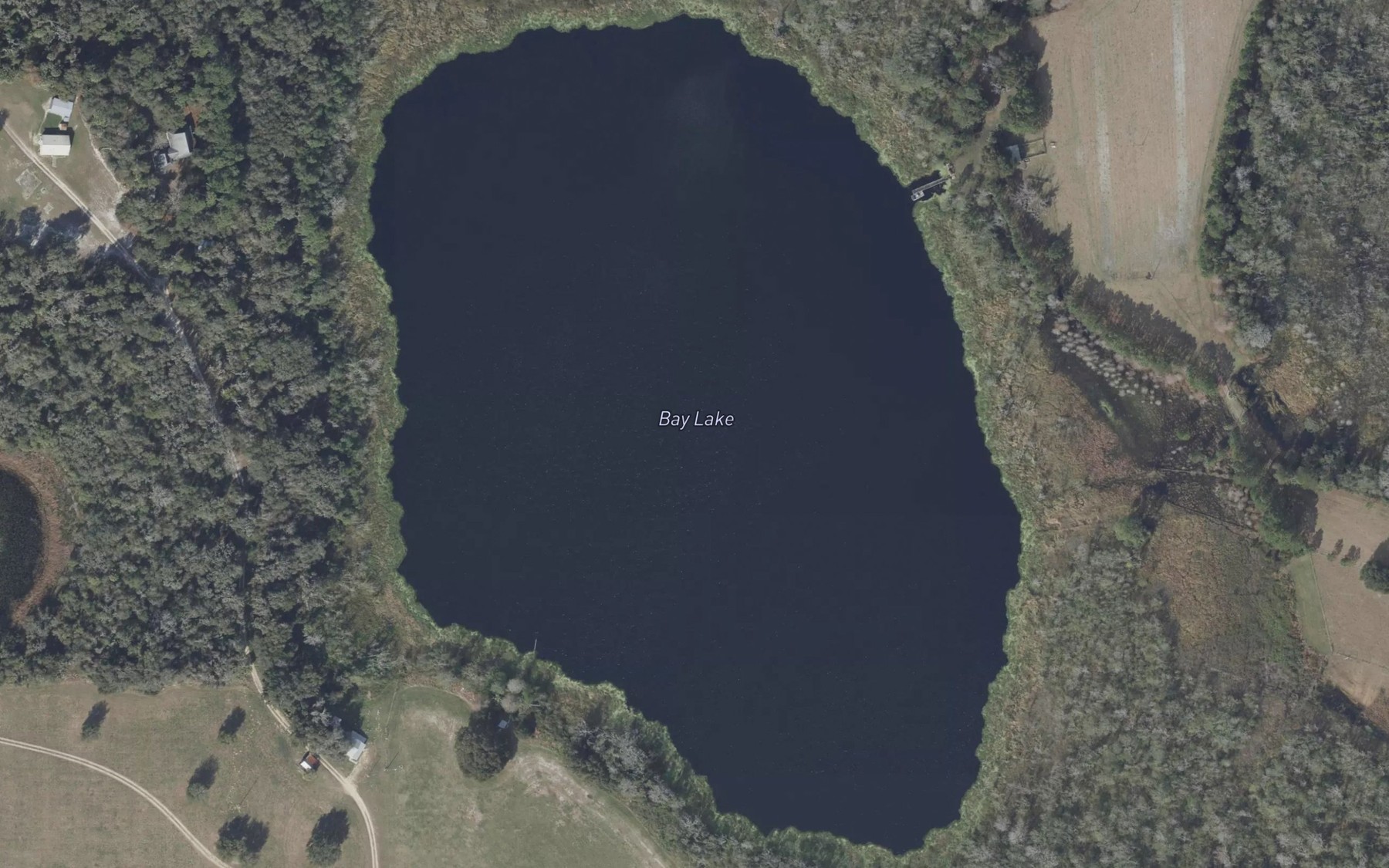 Satellite map of the Bay Lake