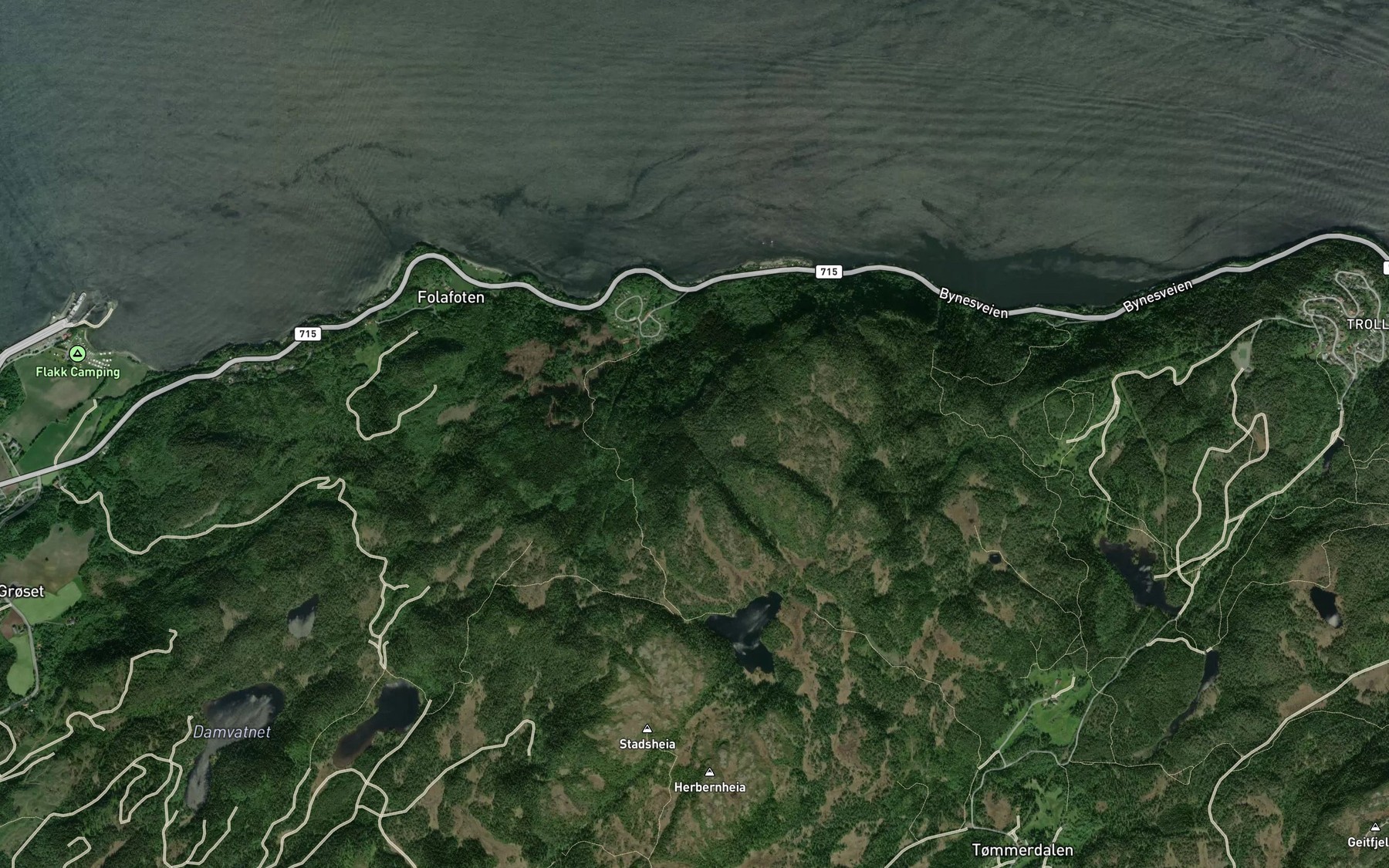 Satellite map of the Svartdalsbekken