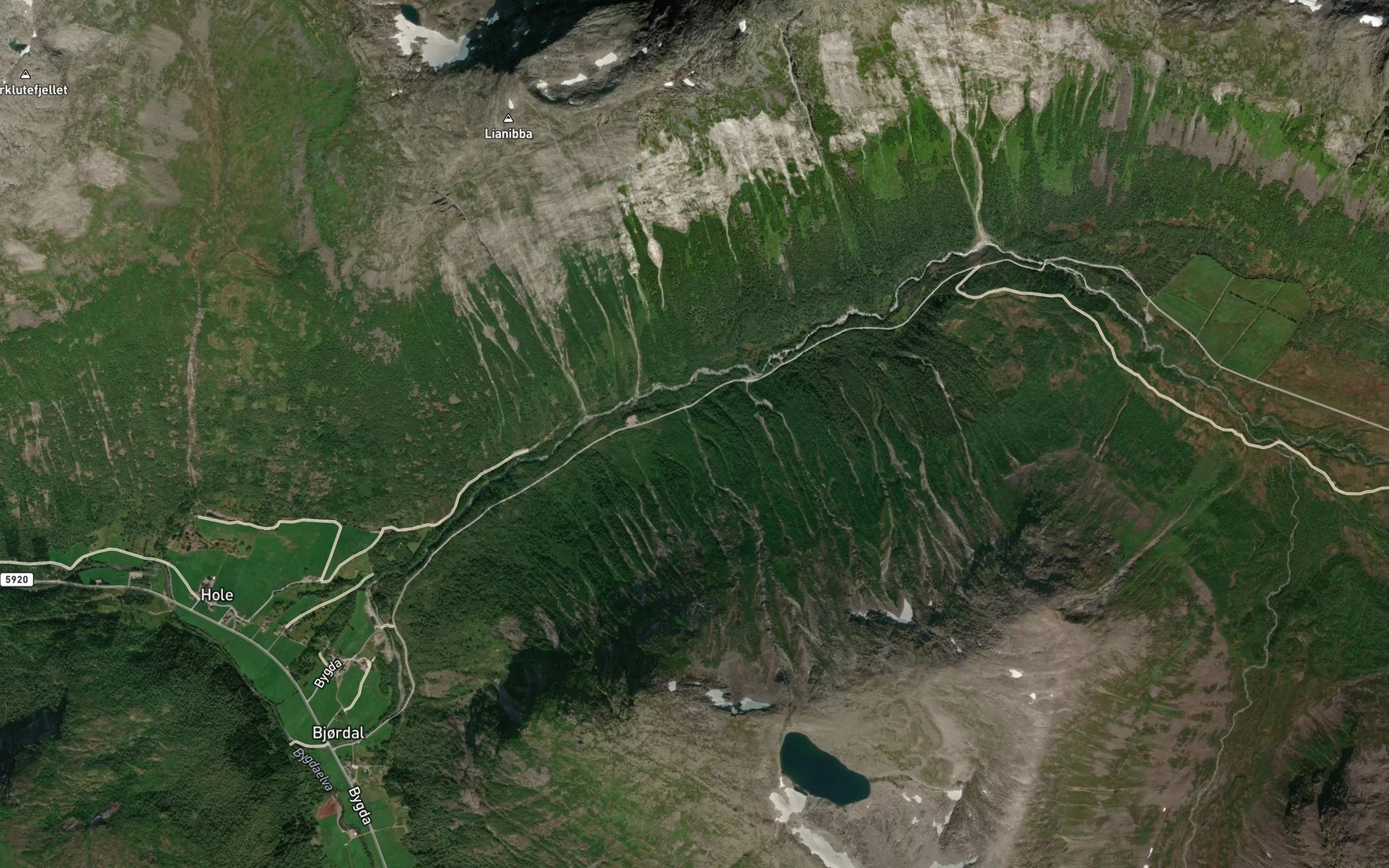 Satellite map of the Litlesaetergrova