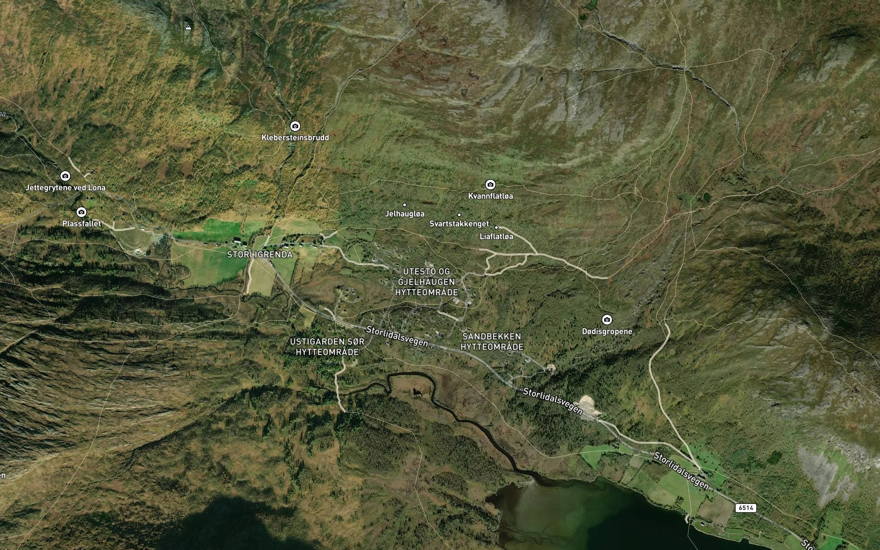 Satellite map of the Krokatbekken