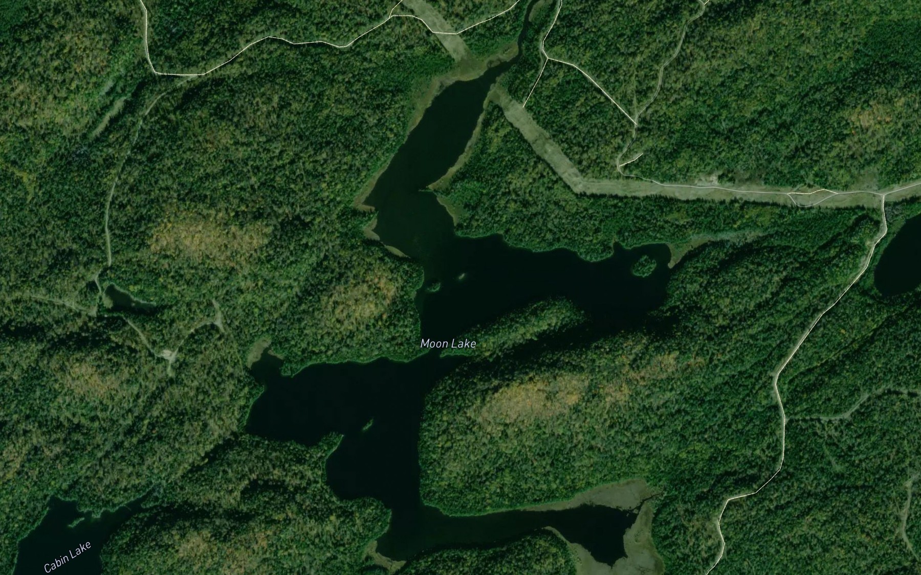Satellite map of the Moon Lake