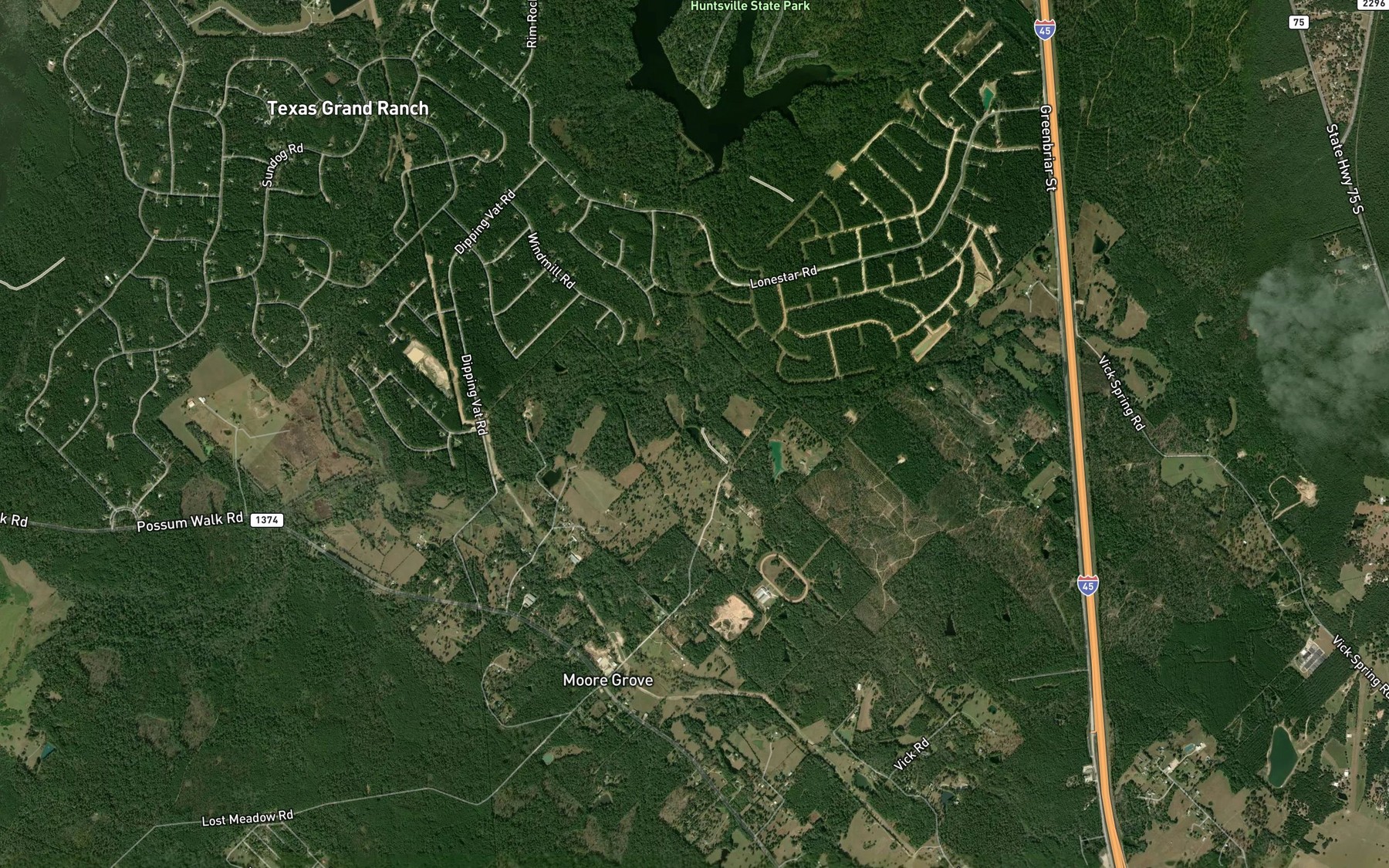 Satellite map of the Stewart Lake