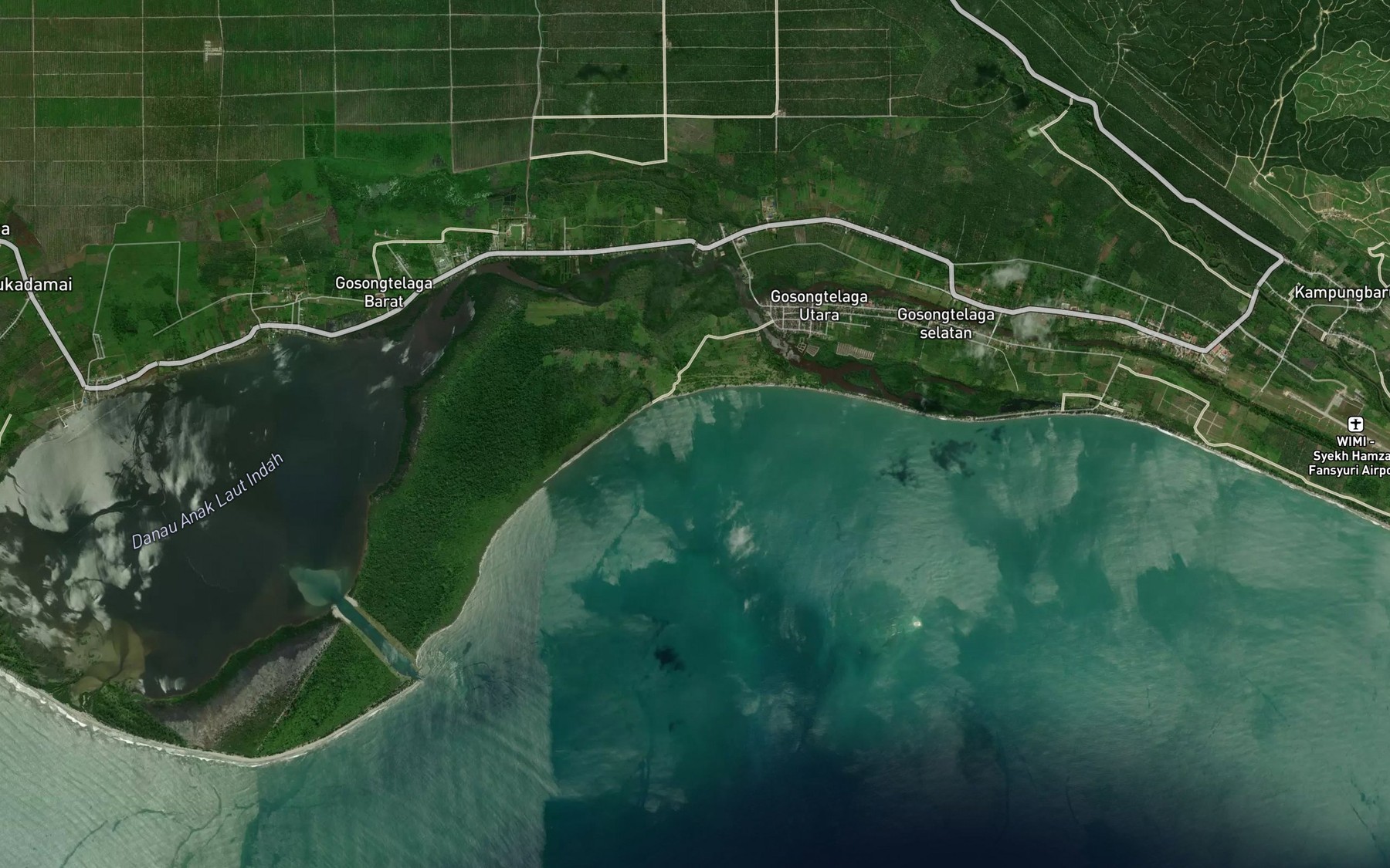 Satellite map of the Teluk Telaga