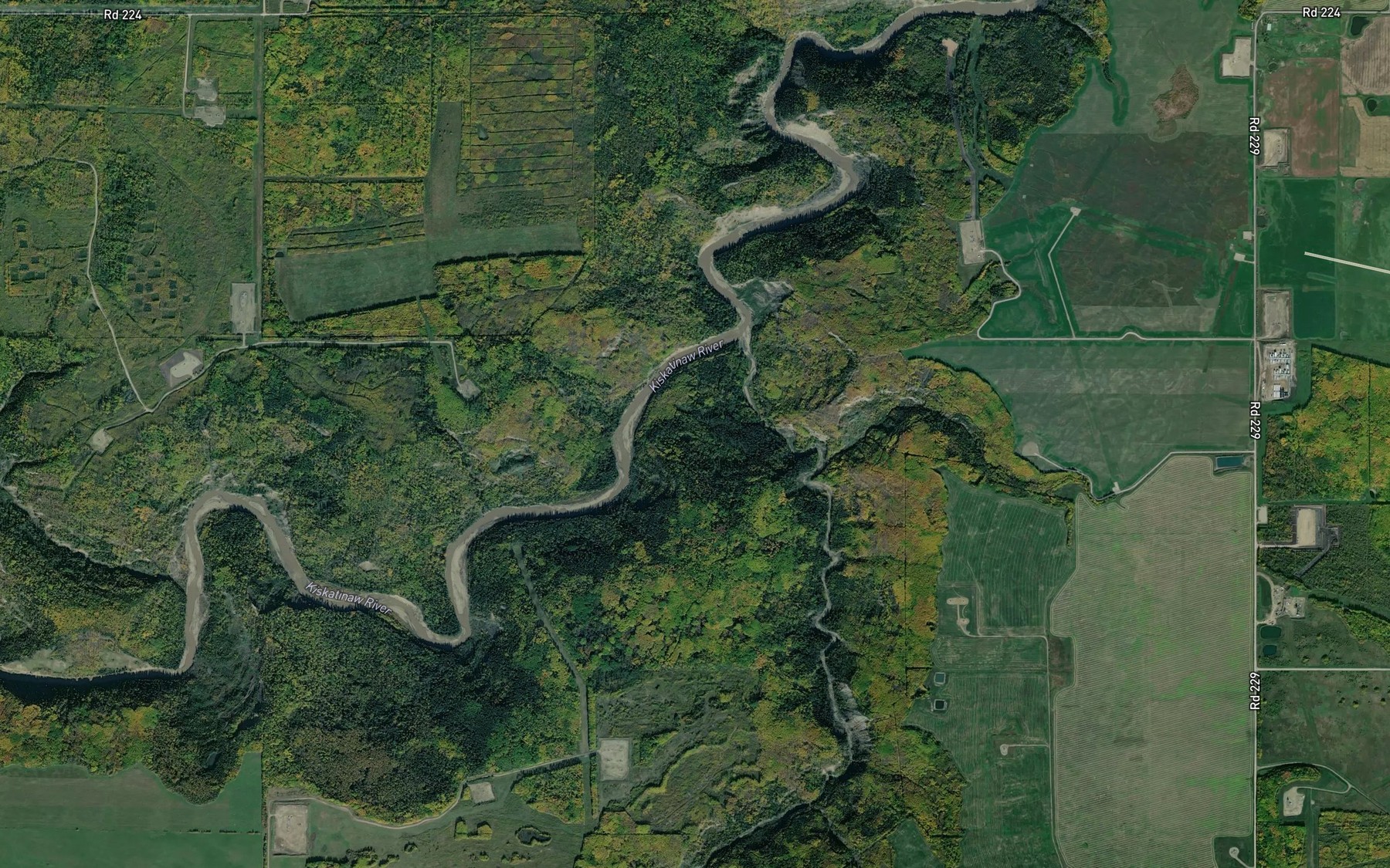 Satellite map of the Coal Creek