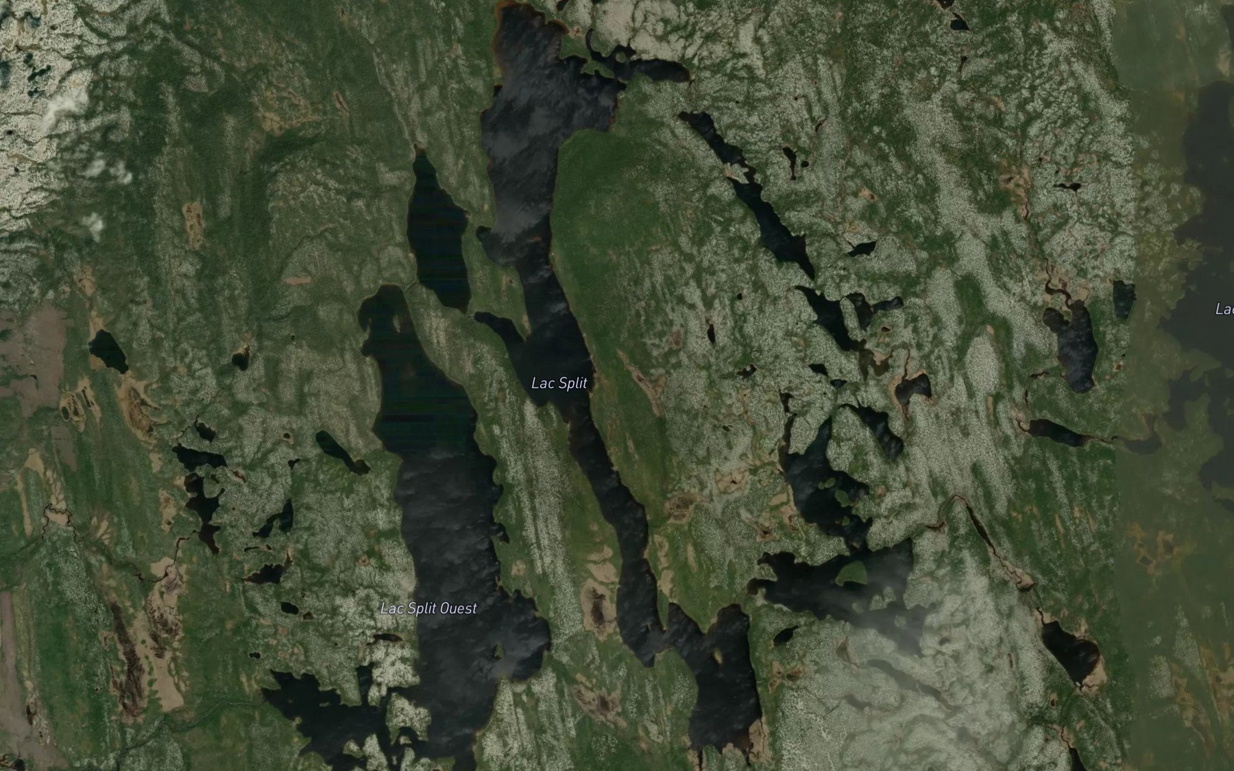 Satellite map of the Lac Split