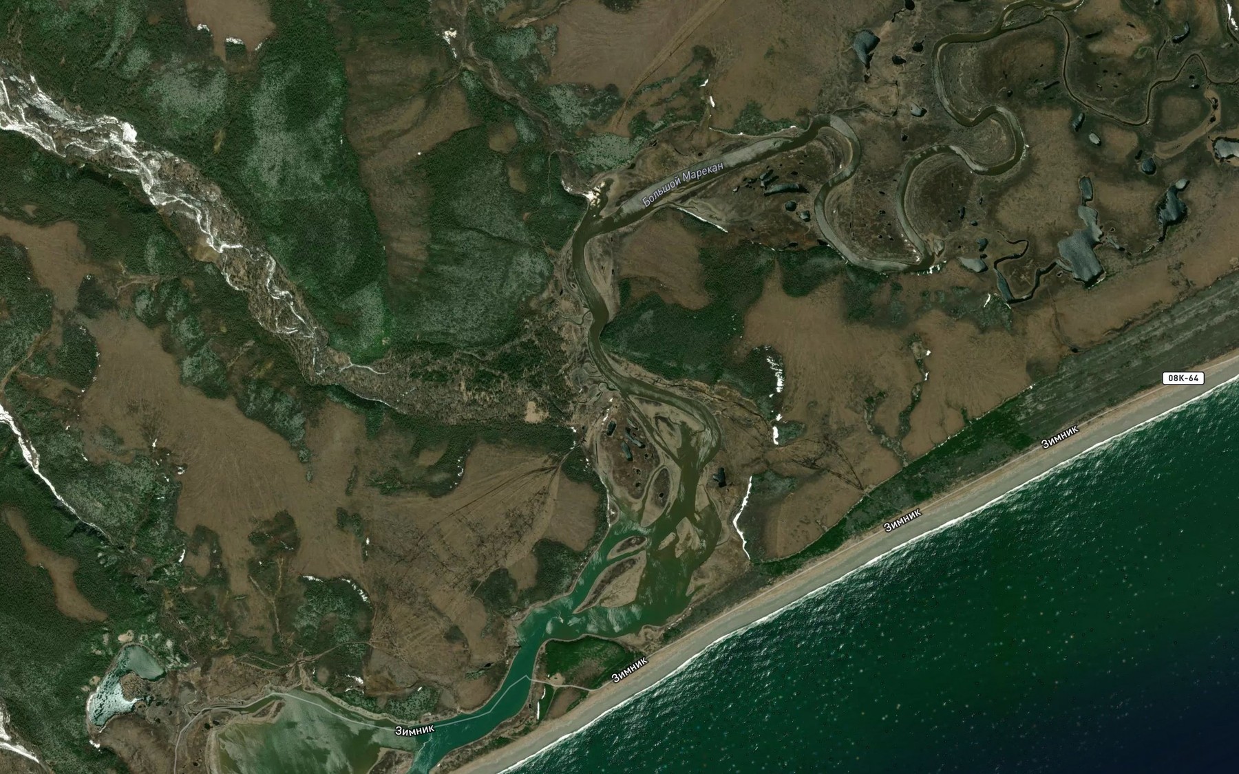 Satellite map of the Kamenushka