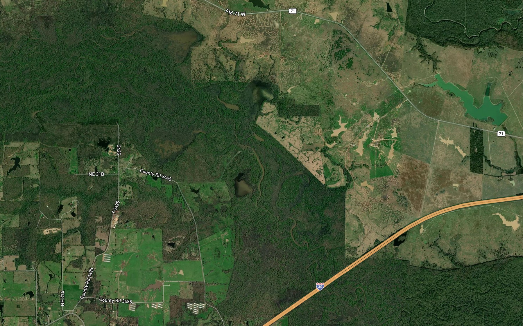 Satellite map of the Hill Hole