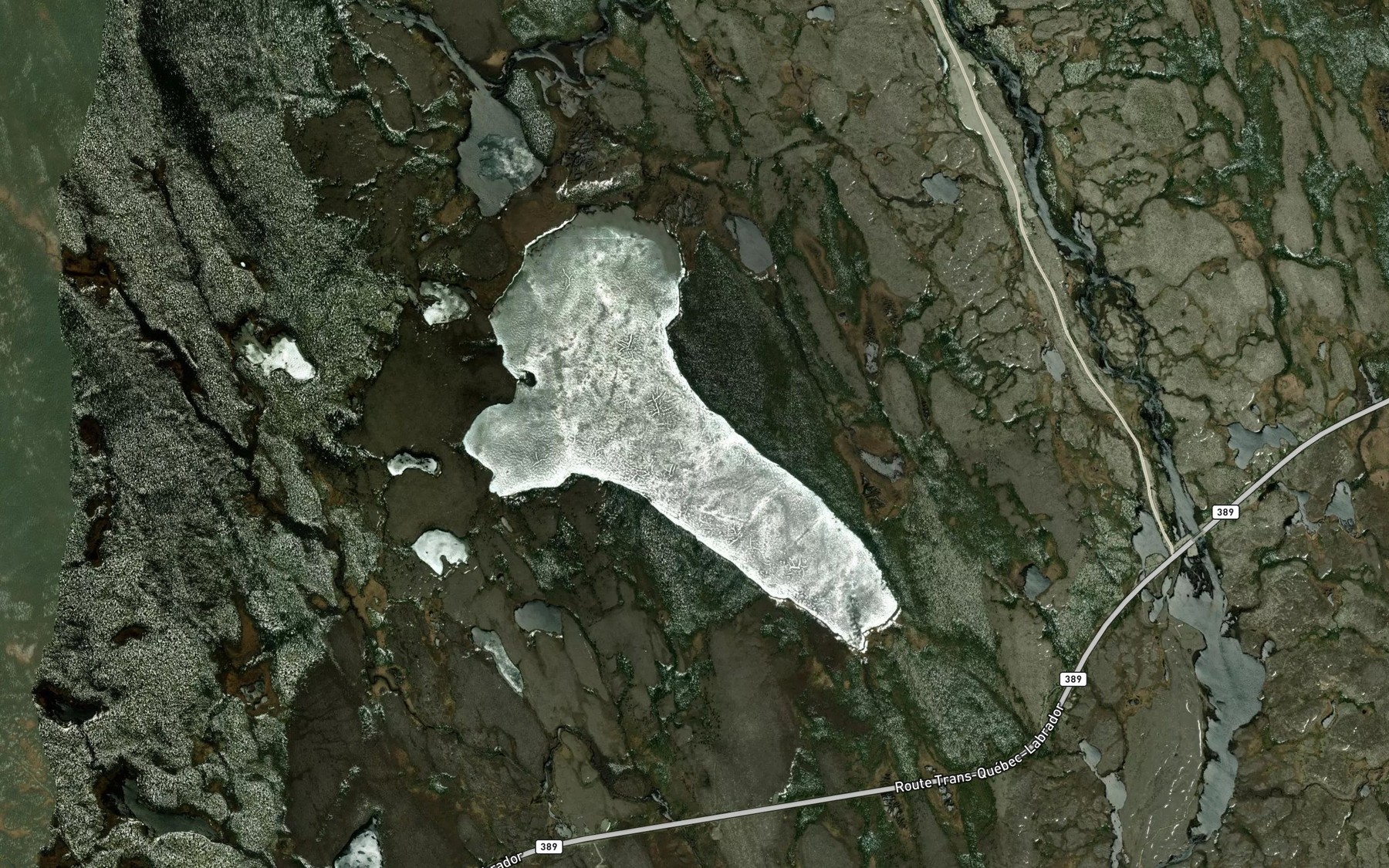 Satellite map of the Lac Seabee