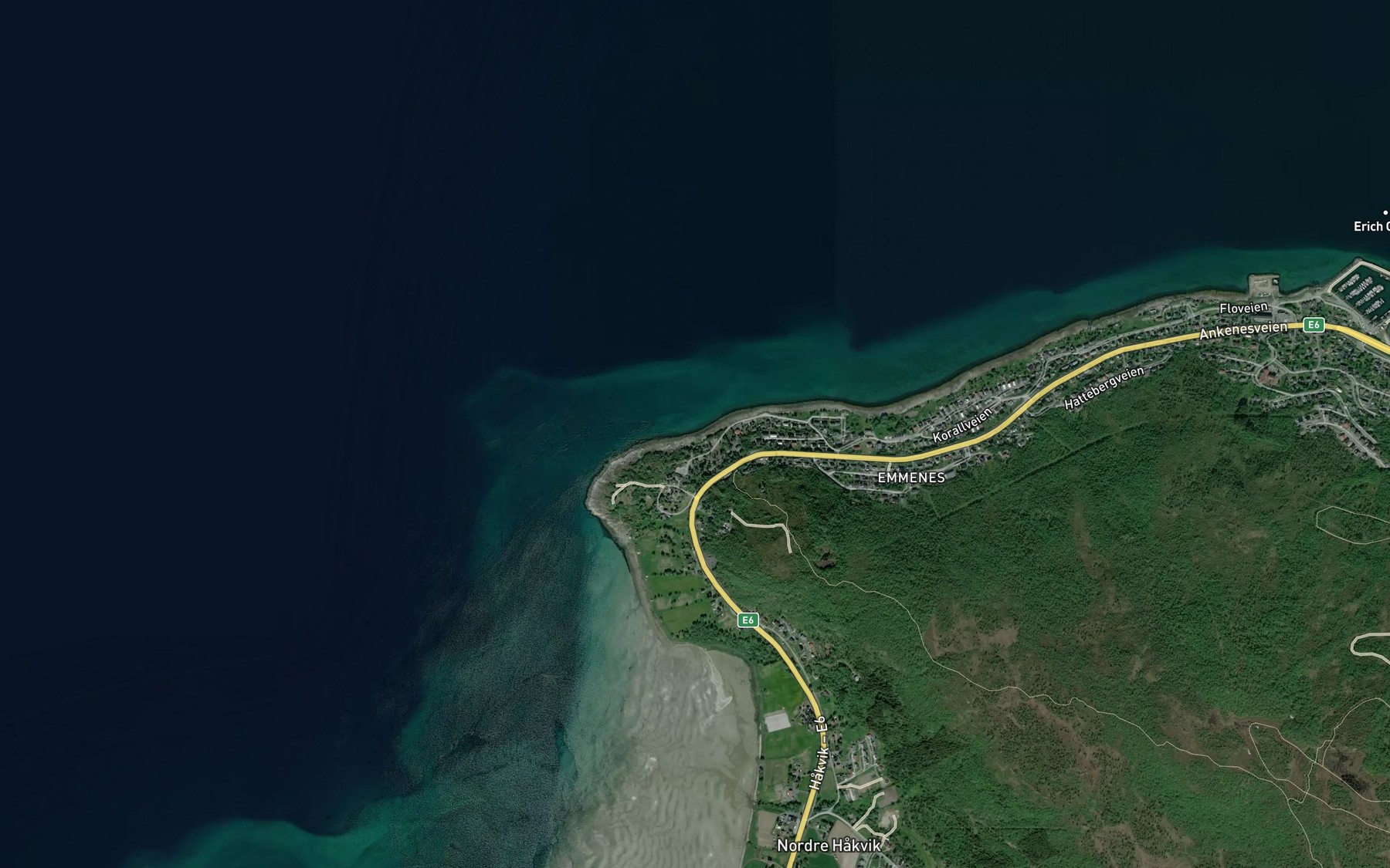 Satellite map of the Tangvika