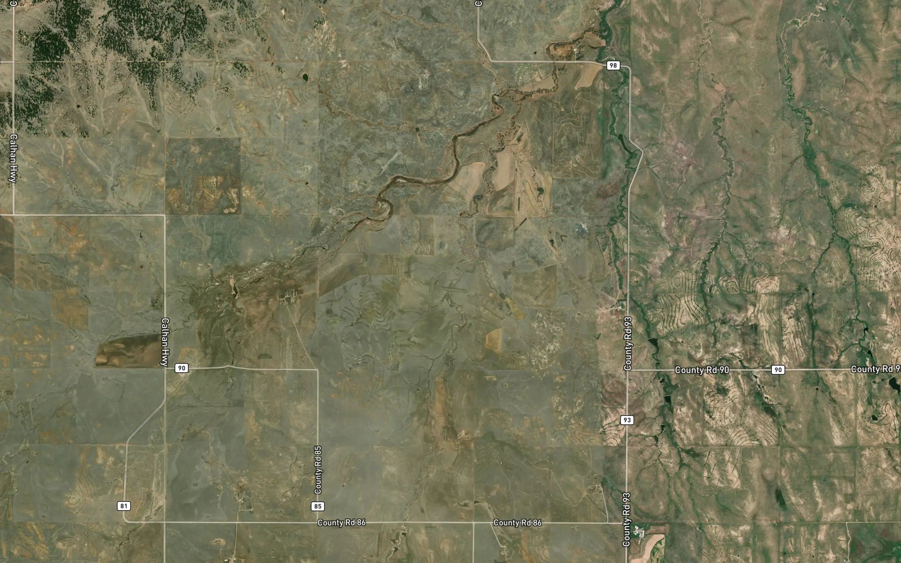 Satellite map of the Hertneky Reservoir