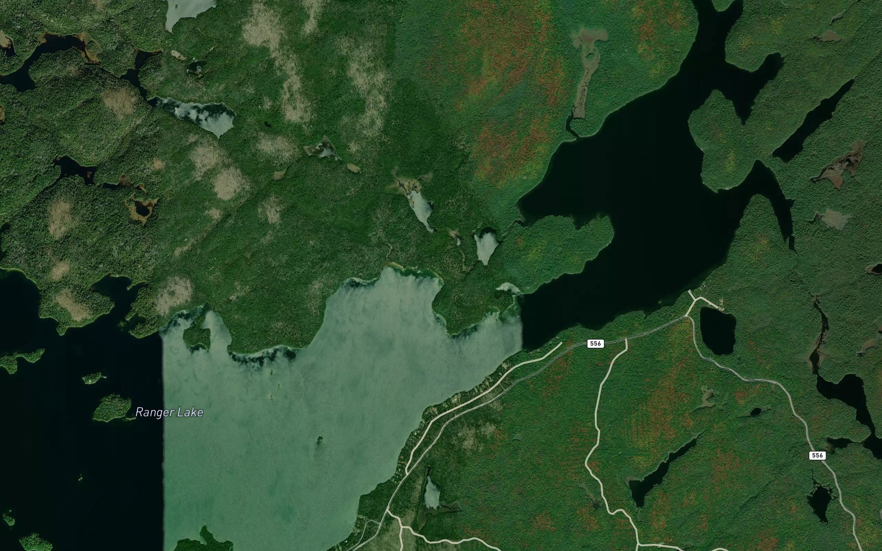 Satellite map of the Indian Bay