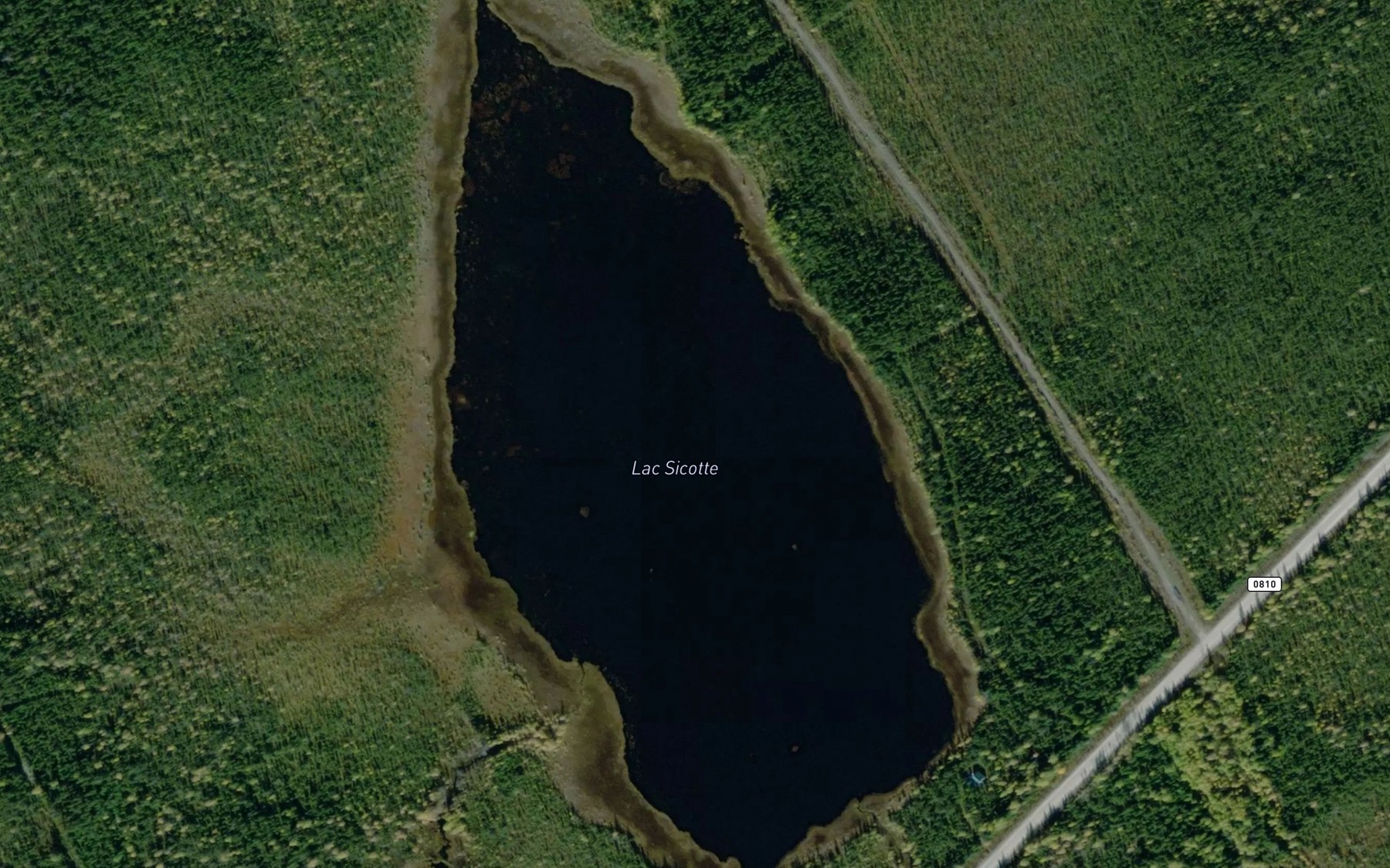 Satellite map of the Lac Sicotte