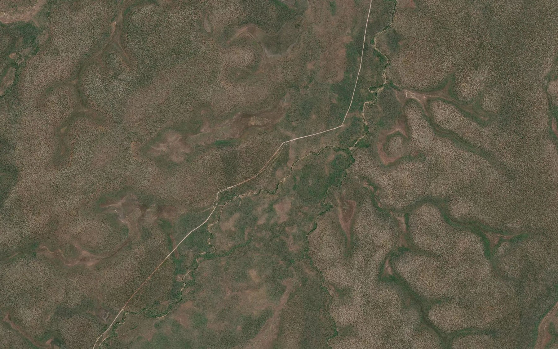Satellite map of the Rocky Creek