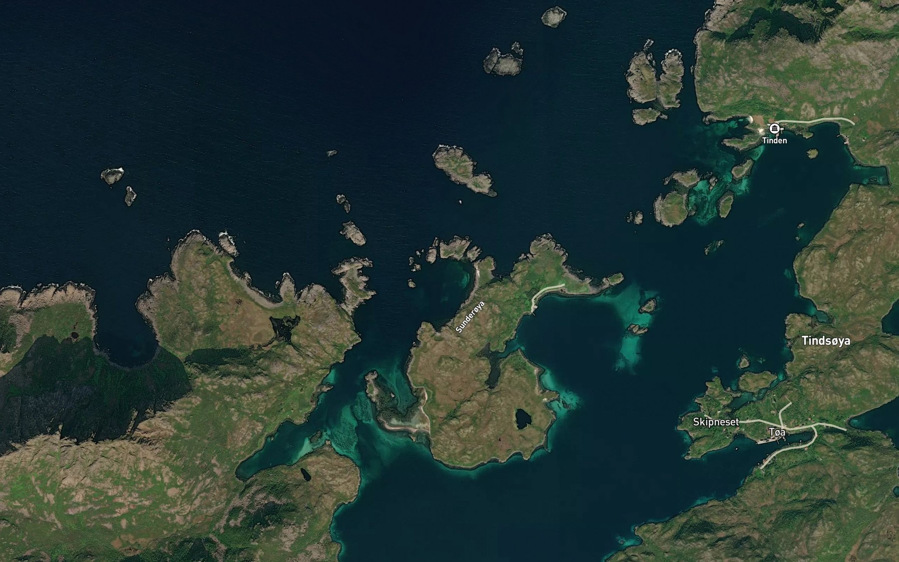 Satellite map of the Albersundet