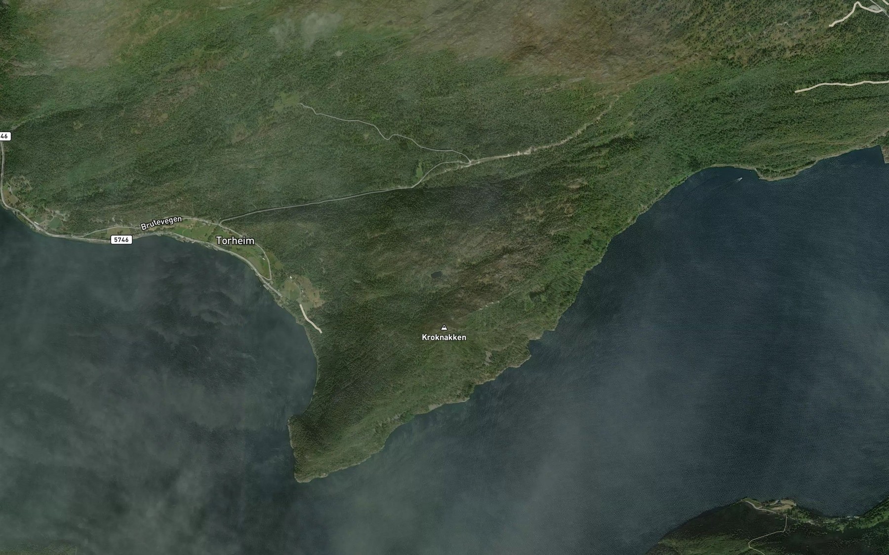 Satellite map of the Sorevatnet
