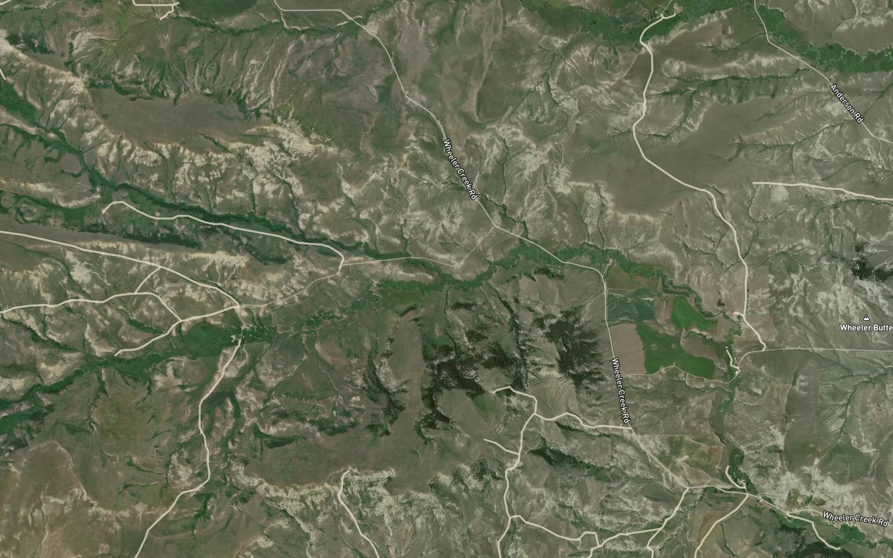Satellite map of the Spring Creek