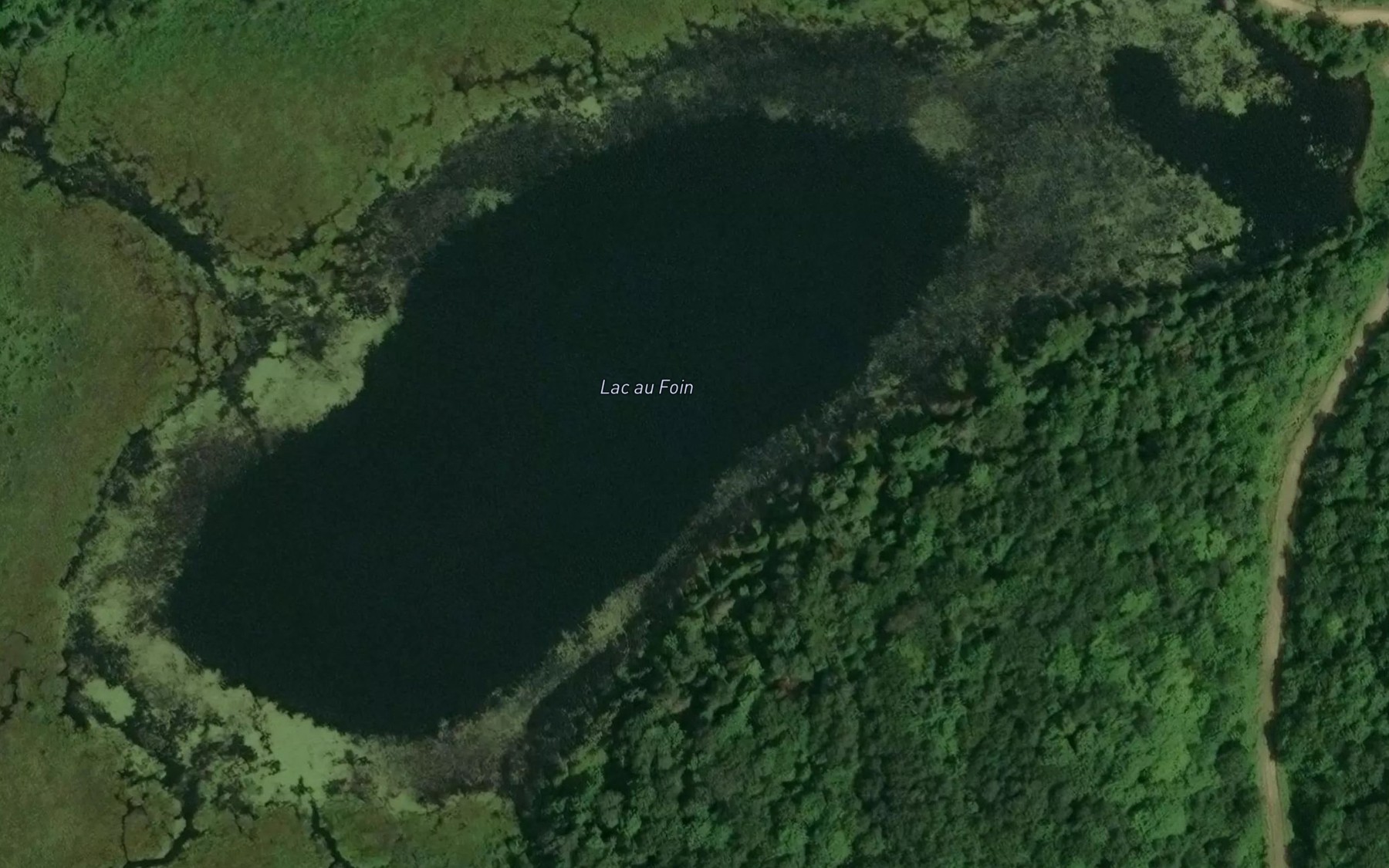 Satellite map of the Lac au Foin