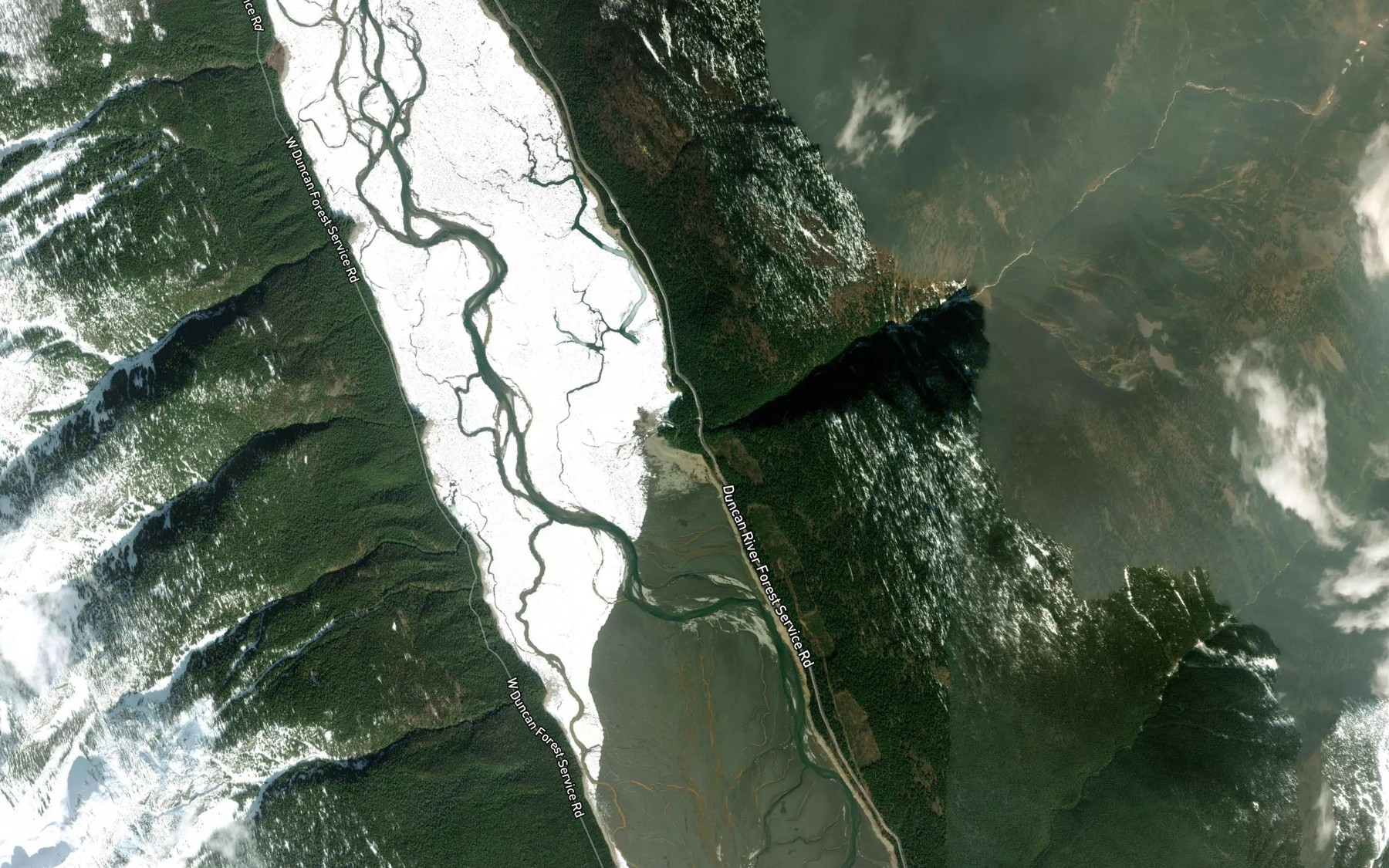 Satellite map of the Reno Creek