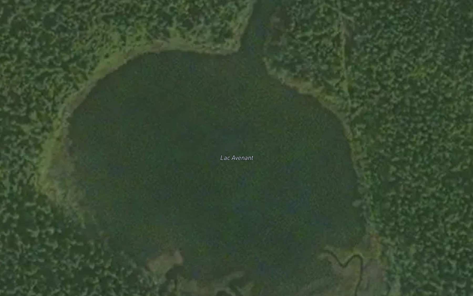 Satellite map of the Lac Avenant