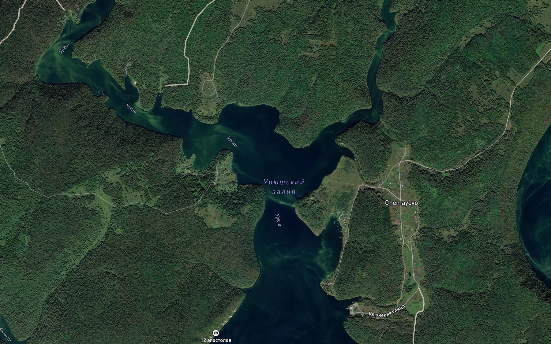 Satellite map of the Uryush