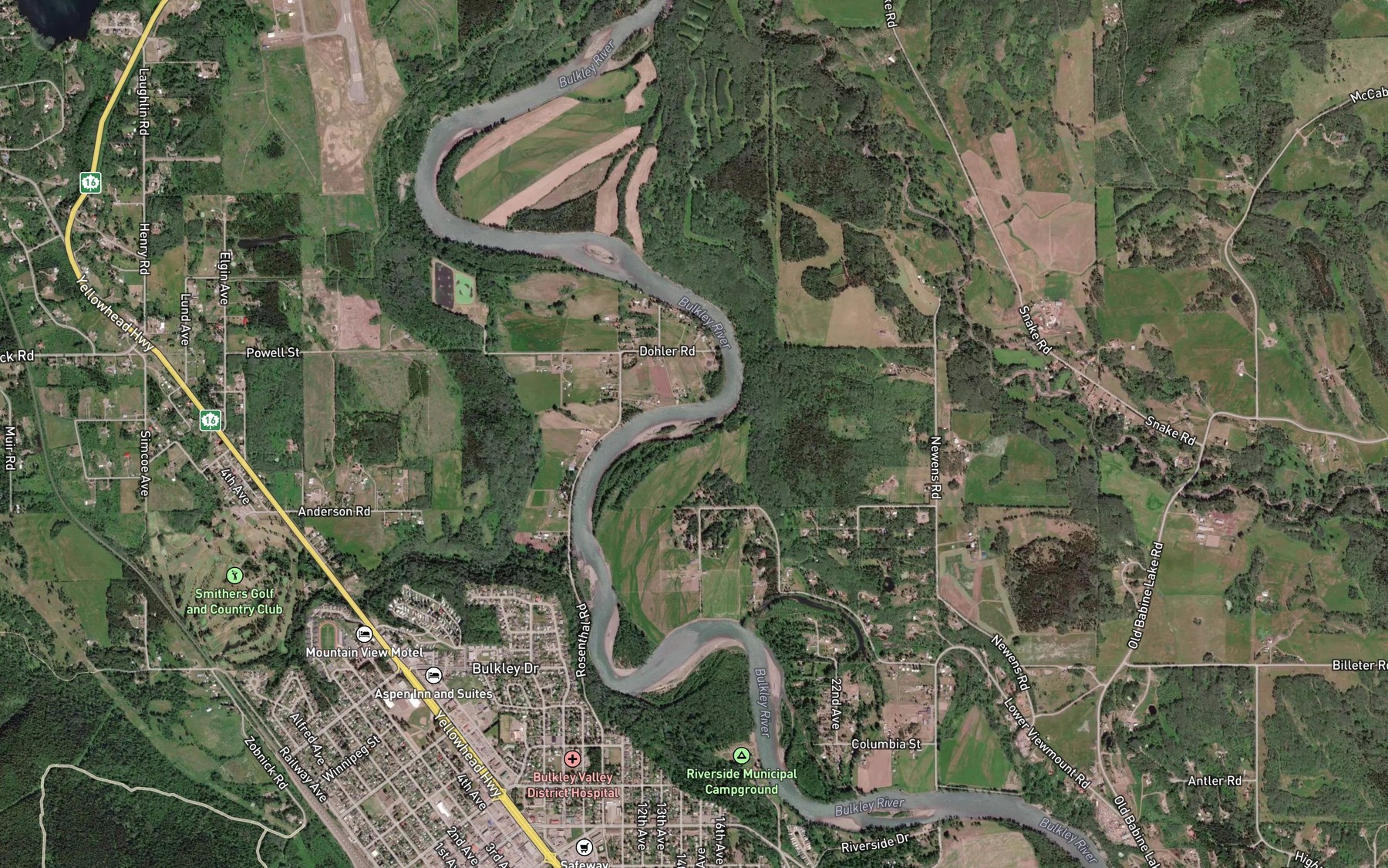 Satellite map of the Kathlyn Creek