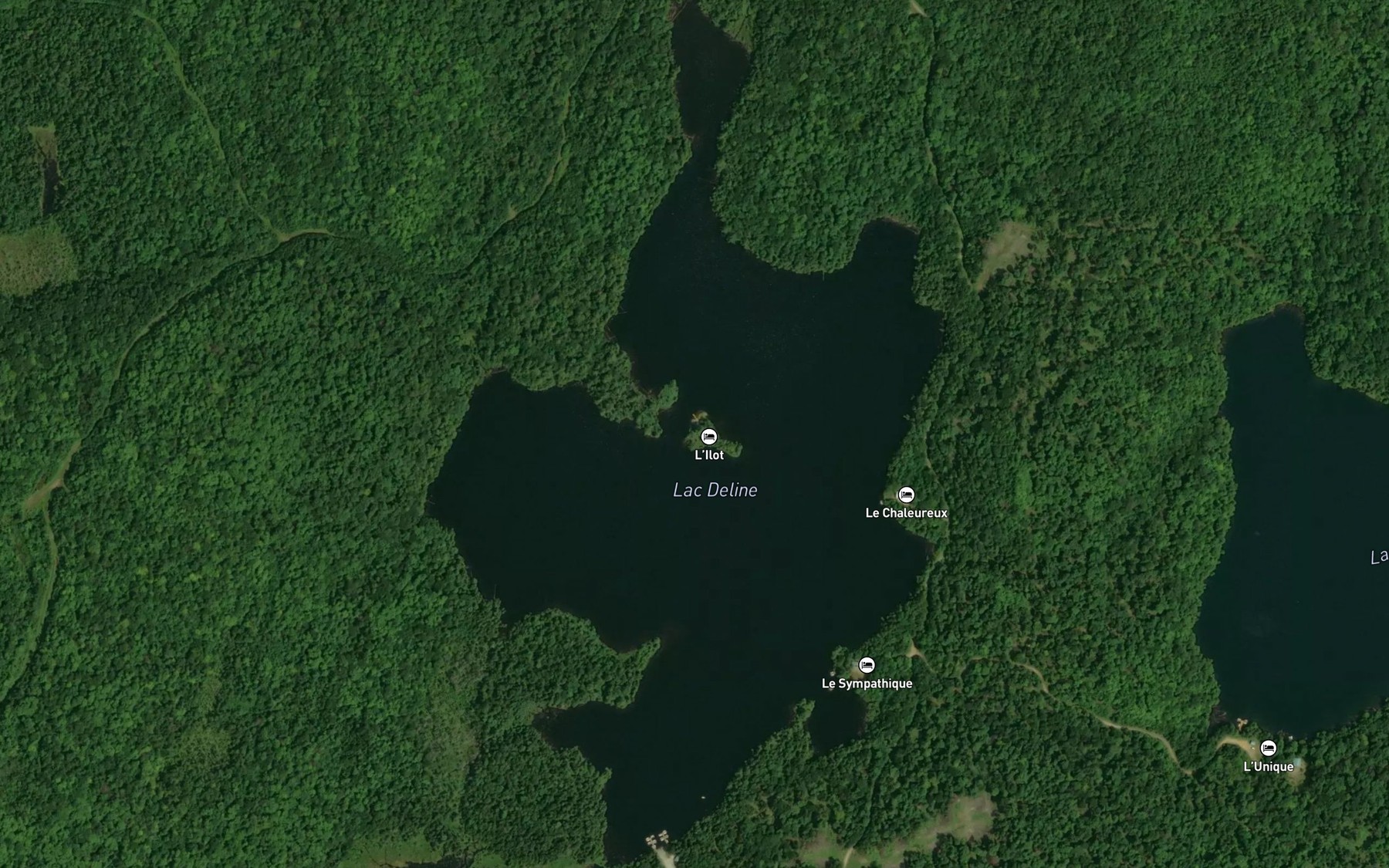 Satellite map of the Lac Deline