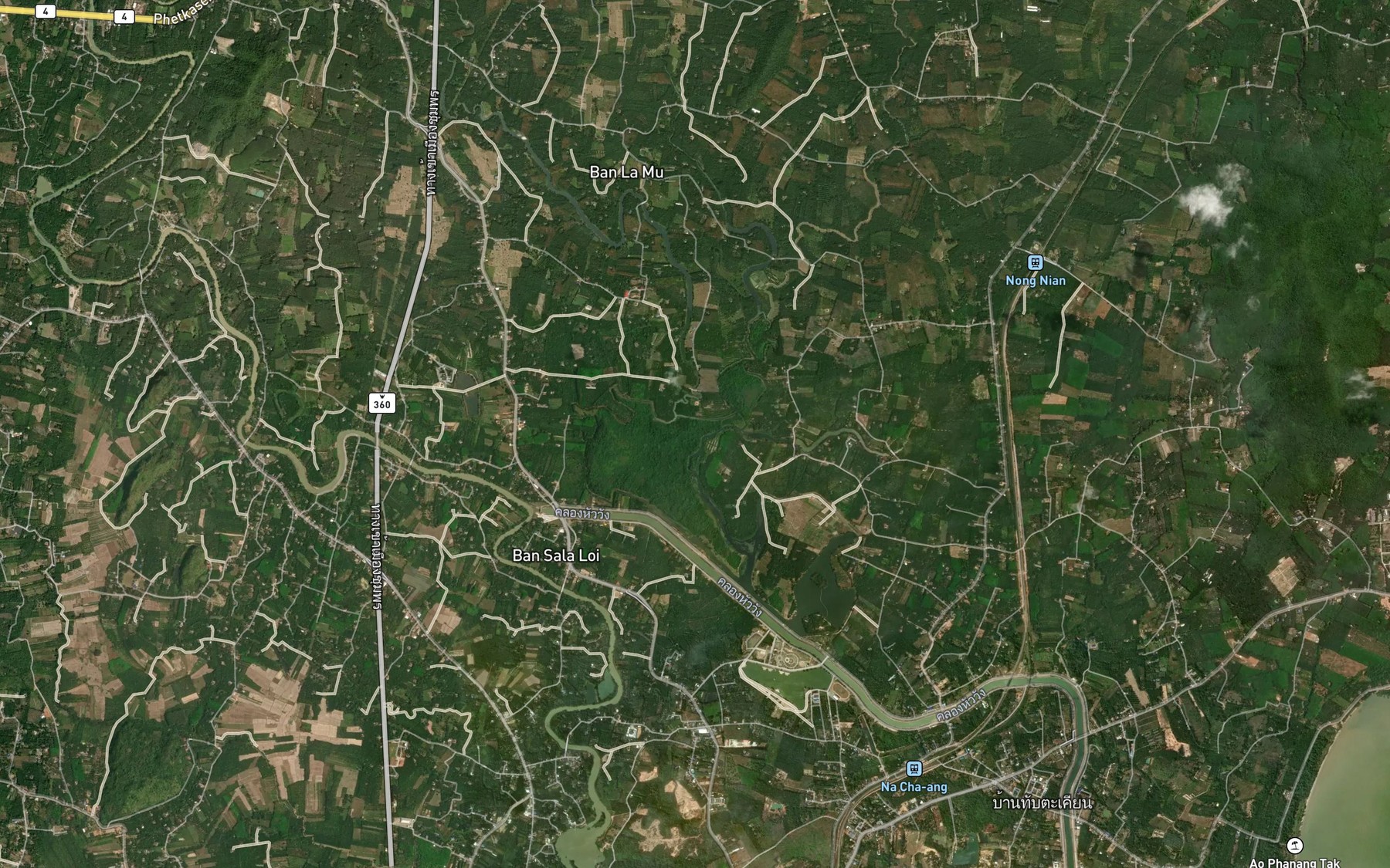 Satellite map of the Khlong Lam Lamu