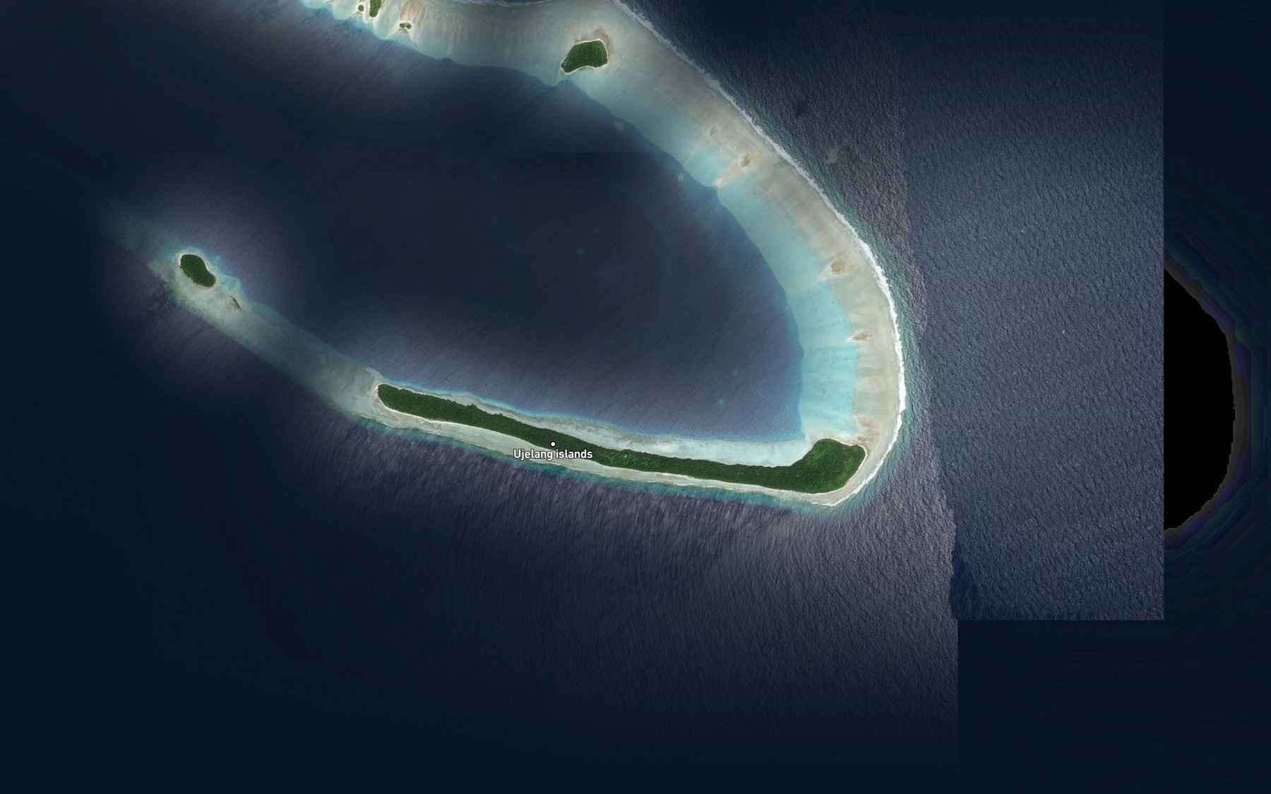 Satellite map of the Ujelang Anchorage