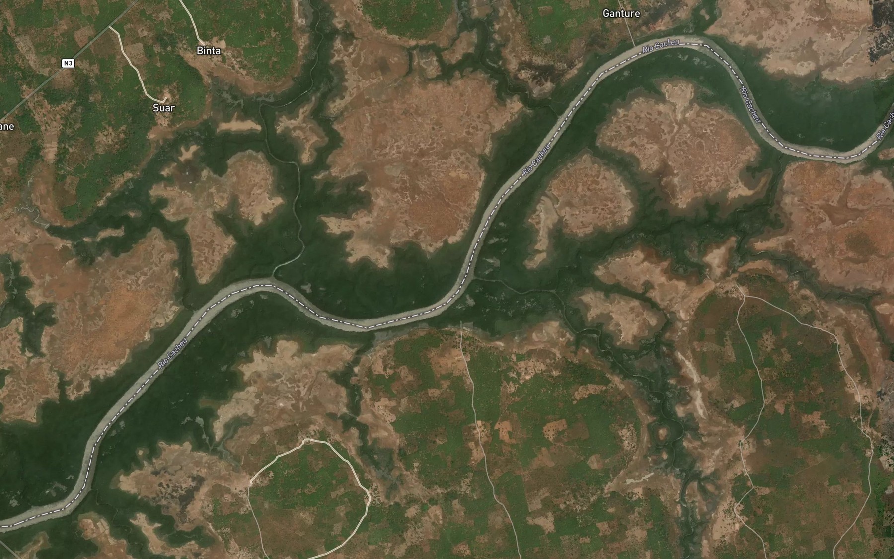 Satellite map of the Rio de Iara