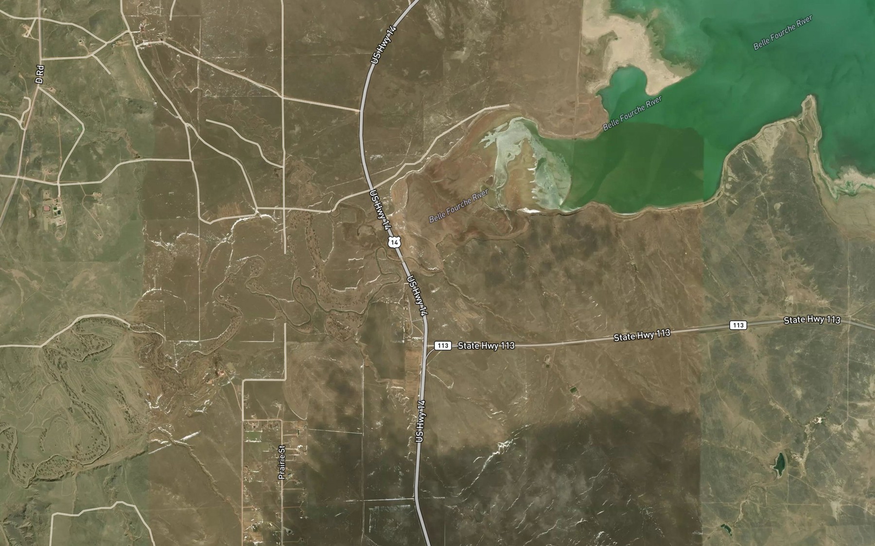 Satellite map of the Smoke Creek