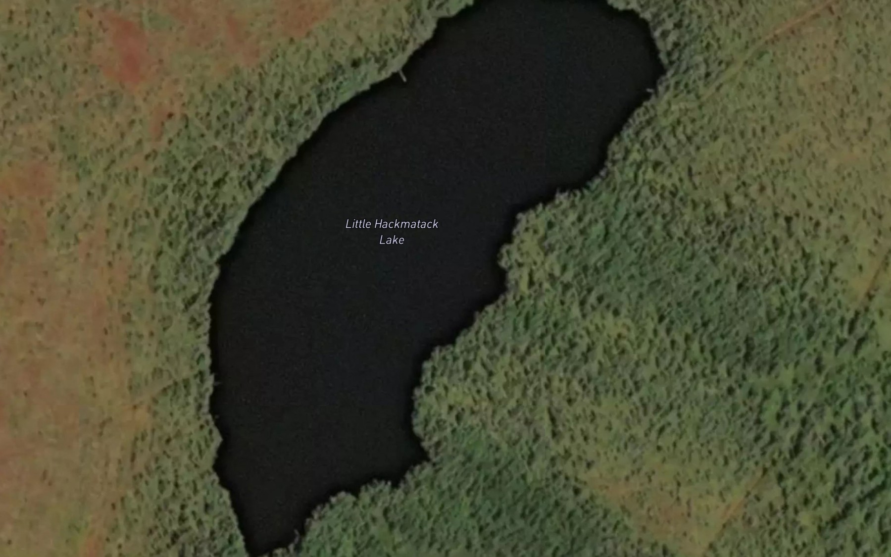 Satellite map of the Little Hackmatack Lake