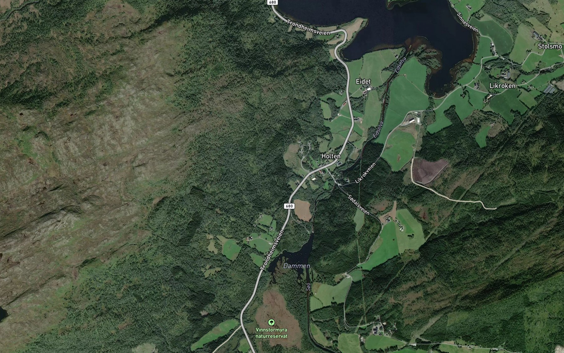 Satellite map of the Steinvegbekken