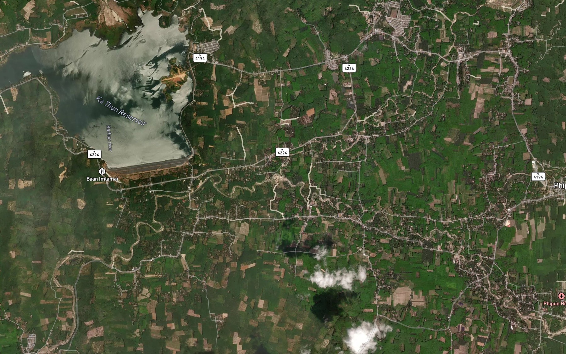 Satellite map of the Khlong Din Daeng